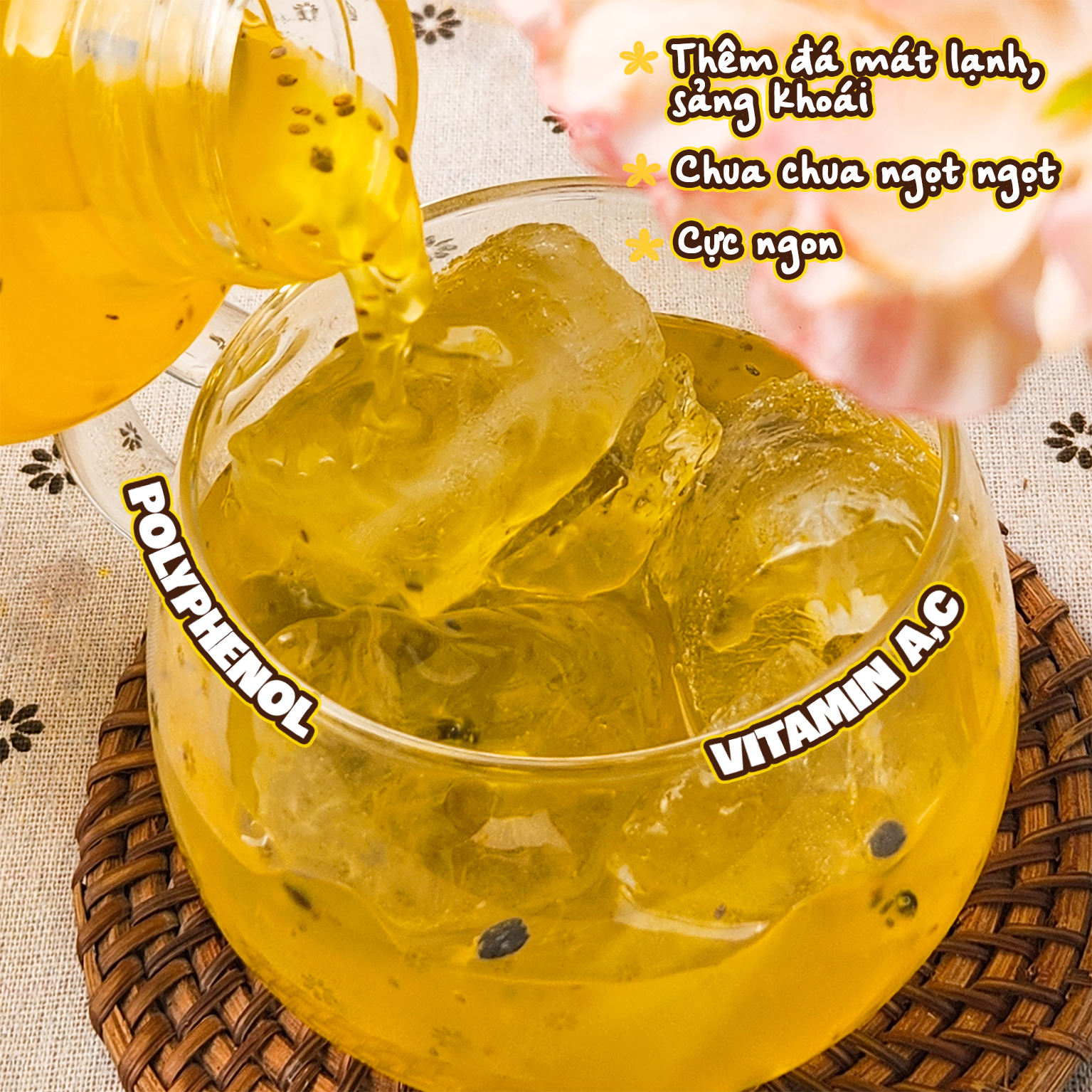 Mô tả Hộp 20 gói trà chanh dây kim quất hỗ trợ detox, giải nhiệt cơ thể - 3