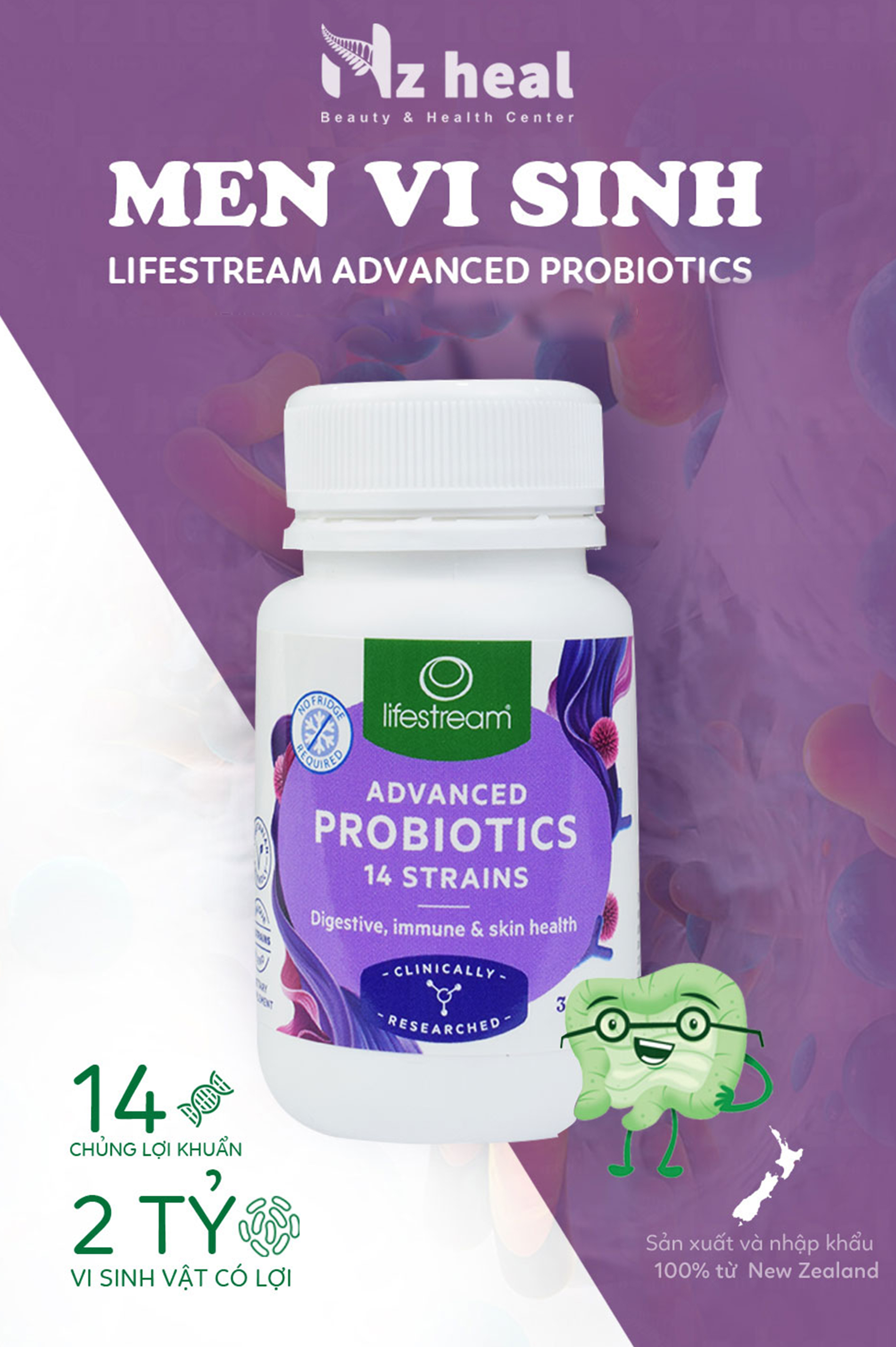 [Hỏa tốc] Men Vi Sinh 14 Chủng Lifestream Advanced Probiotic New ...