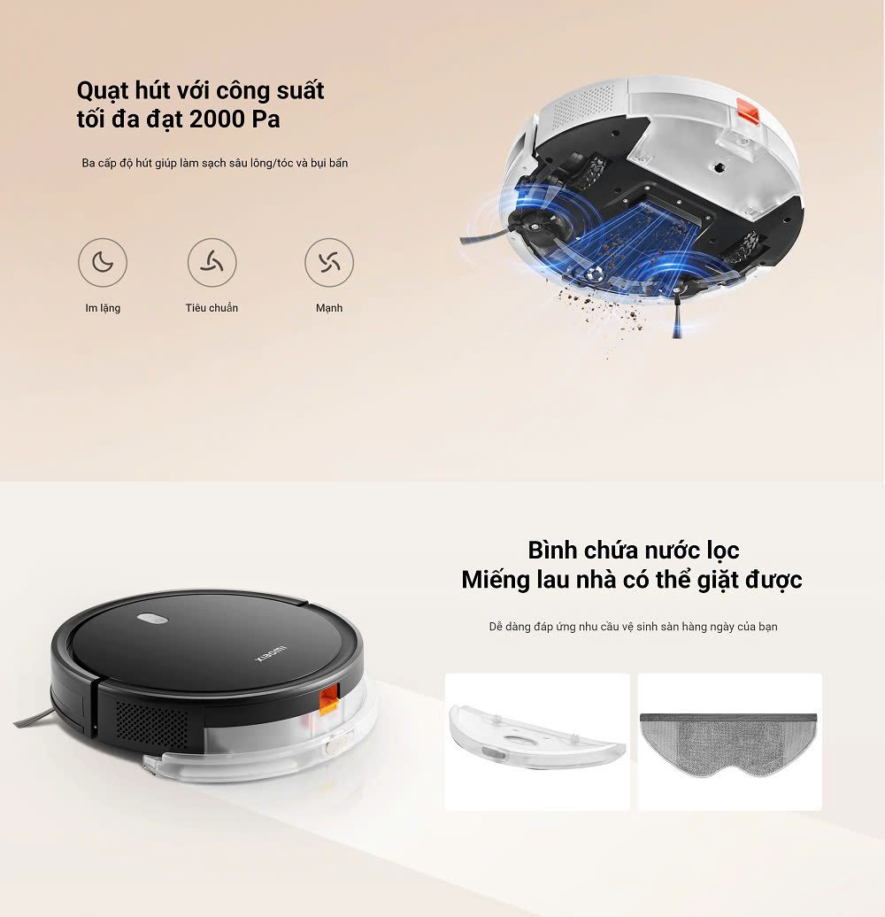 Robot Xiaomi Vacuum E5 qua app