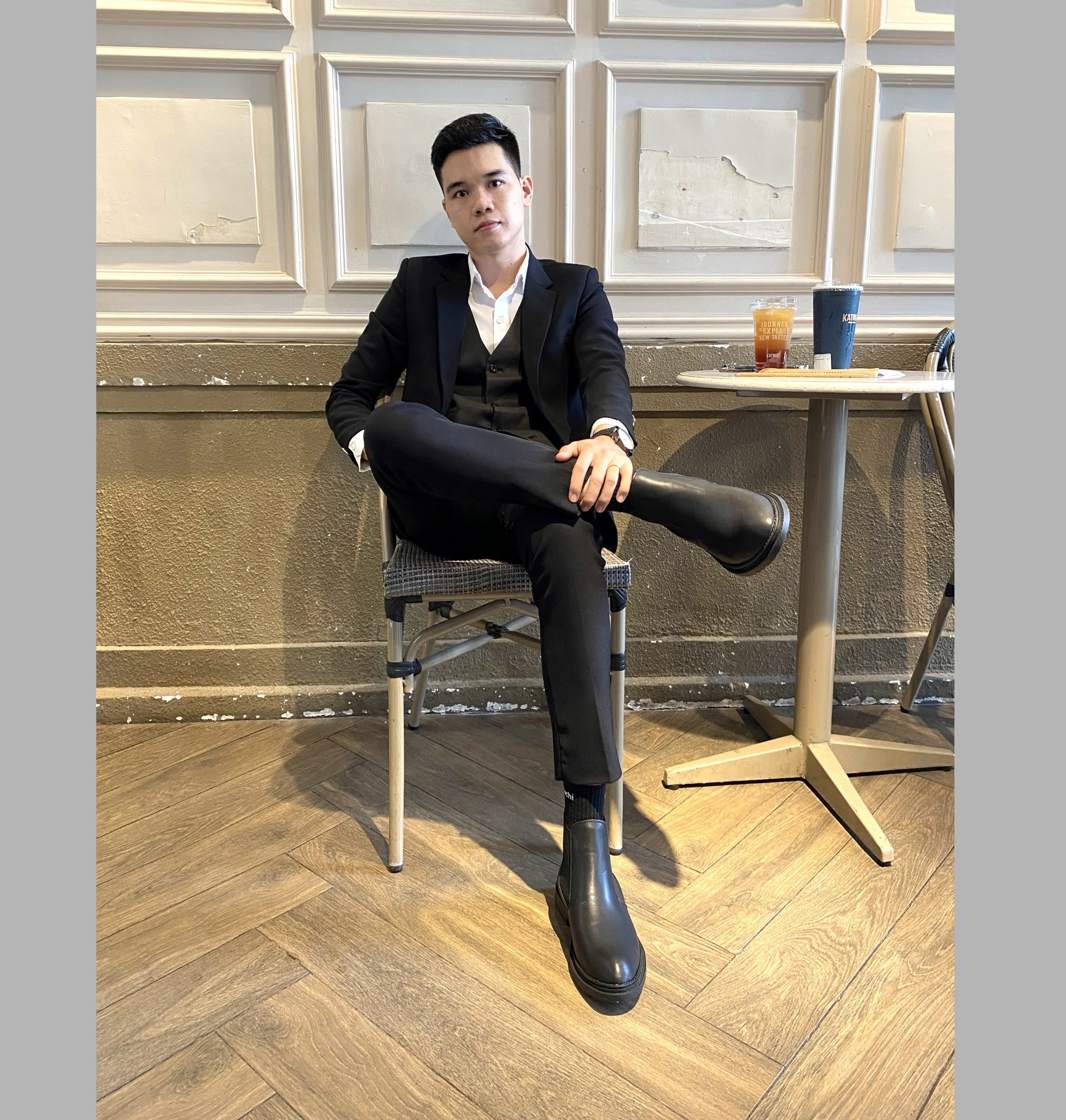 Mô tả Giày da chelsea boots Inichi G1222 da loại tốt, đế cao 2 tầng - 7