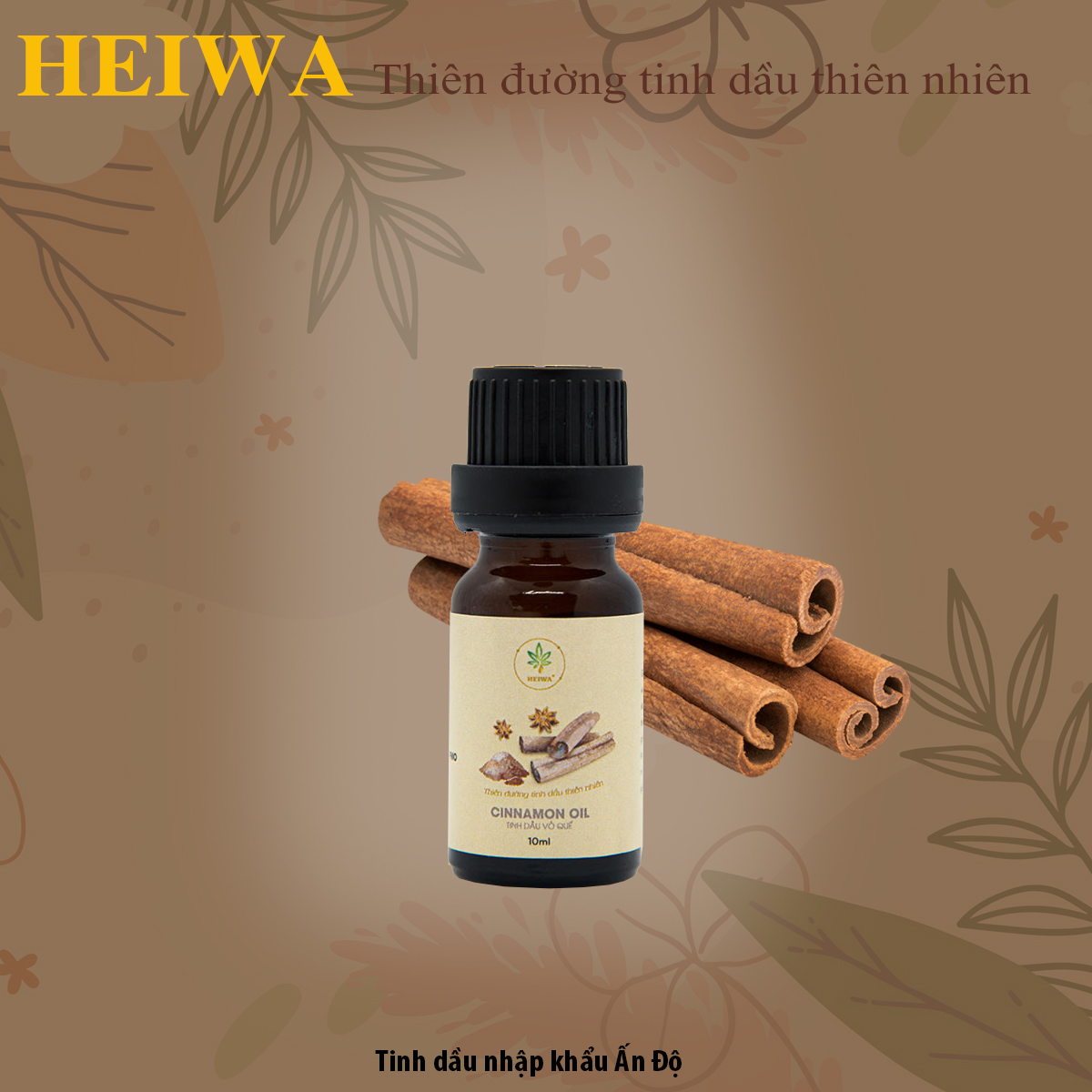 Mô tả Tinh dầu Quế 50ML thương hiệu HEIWA nhập khẩu Ấn Độ có giấy kiểm định đuổi muỗi, thơm phòng khử mùi cực tốt - 2