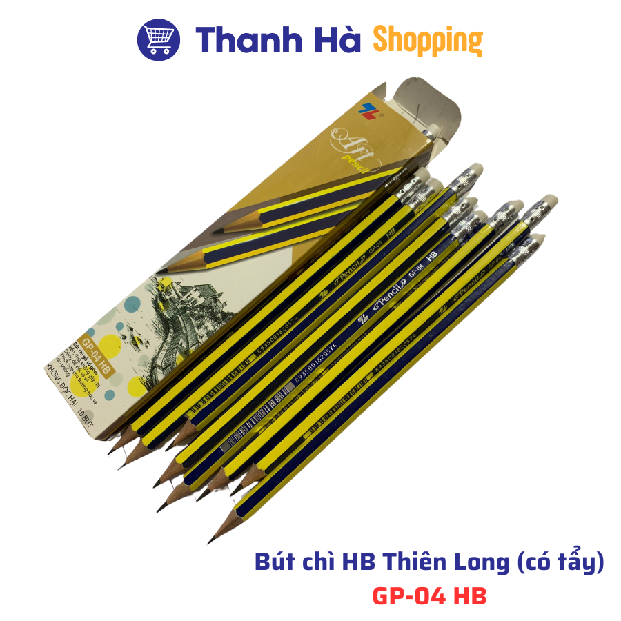 Mô tả Bút chì 2B, HB có tẩy, không tẩy, chì kim Thiên Long, Deli, Baoke - 1
