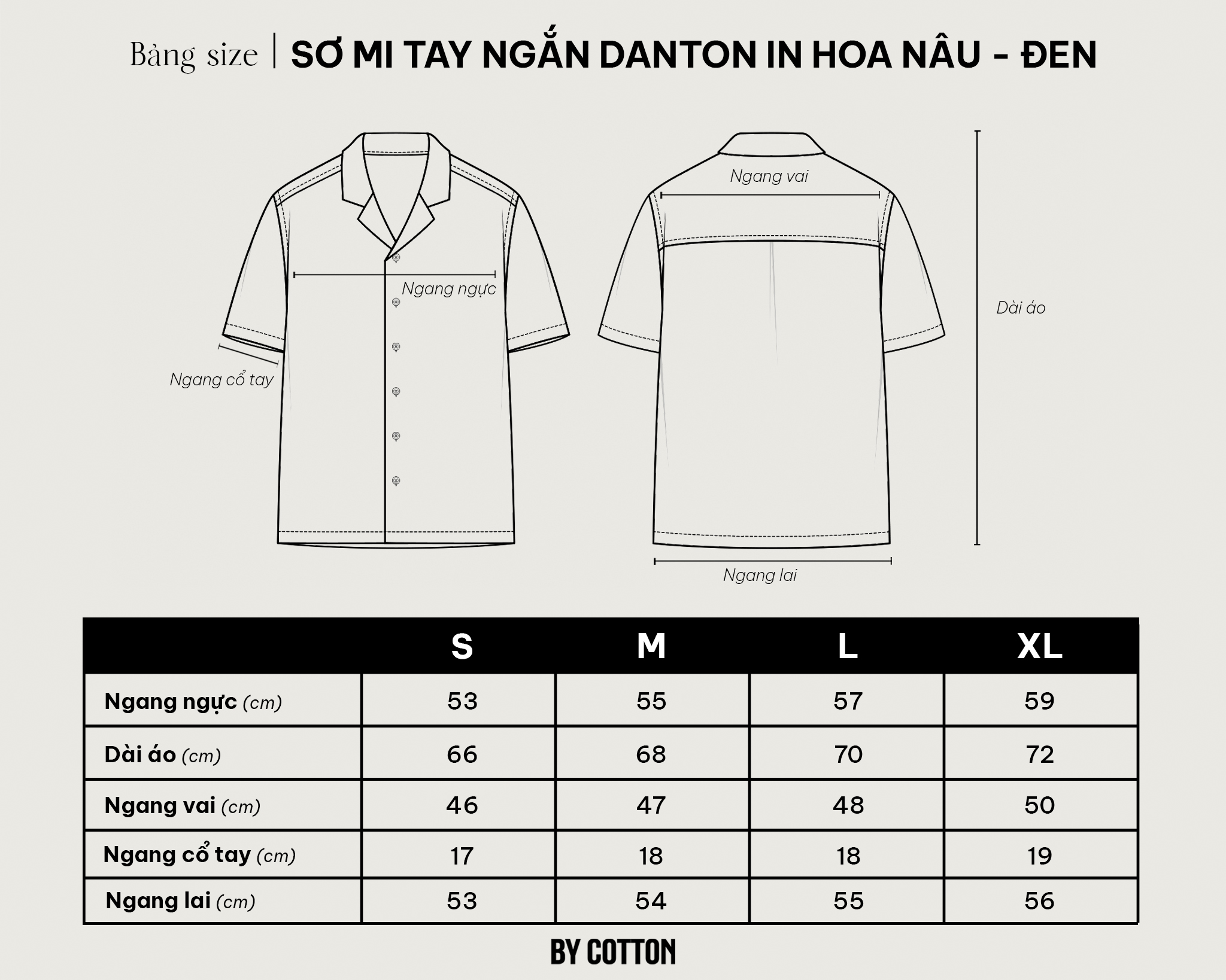 Mô tả Áo Sơ Mi Nam Cao Cấp Danton In Hoa Đen - Nâu By Cotton - 7