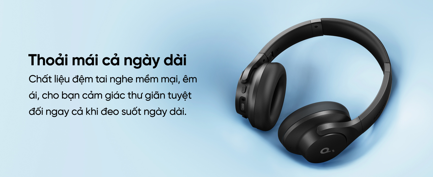 Mô tả Tai nghe không dây chụp tai soundcore Q20i | Âm thanh Hi-res | Giảm ồn 90% | 60 giờ phát nhạc - 6