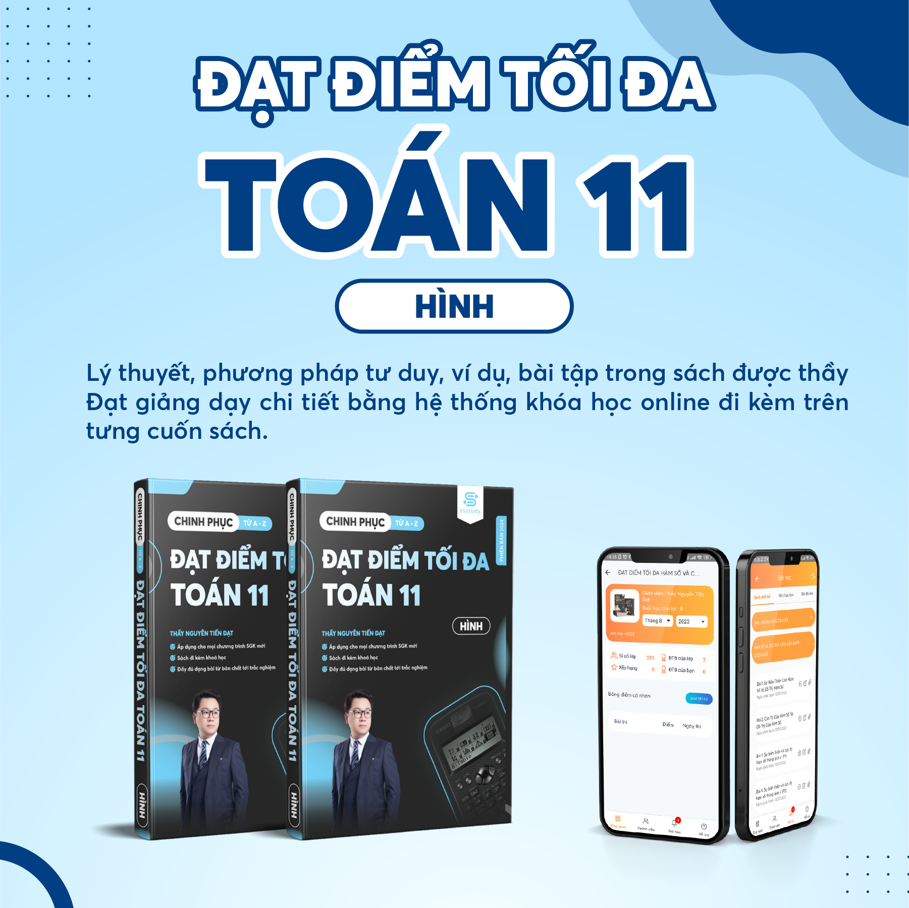Mô tả 2K8: Sách Chinh Phục Từ A Đến Z Đạt Điểm Tối Đa Toán 11 Hình học biên soạn bởi thầy Nguyễn Tiến Đạt - 1