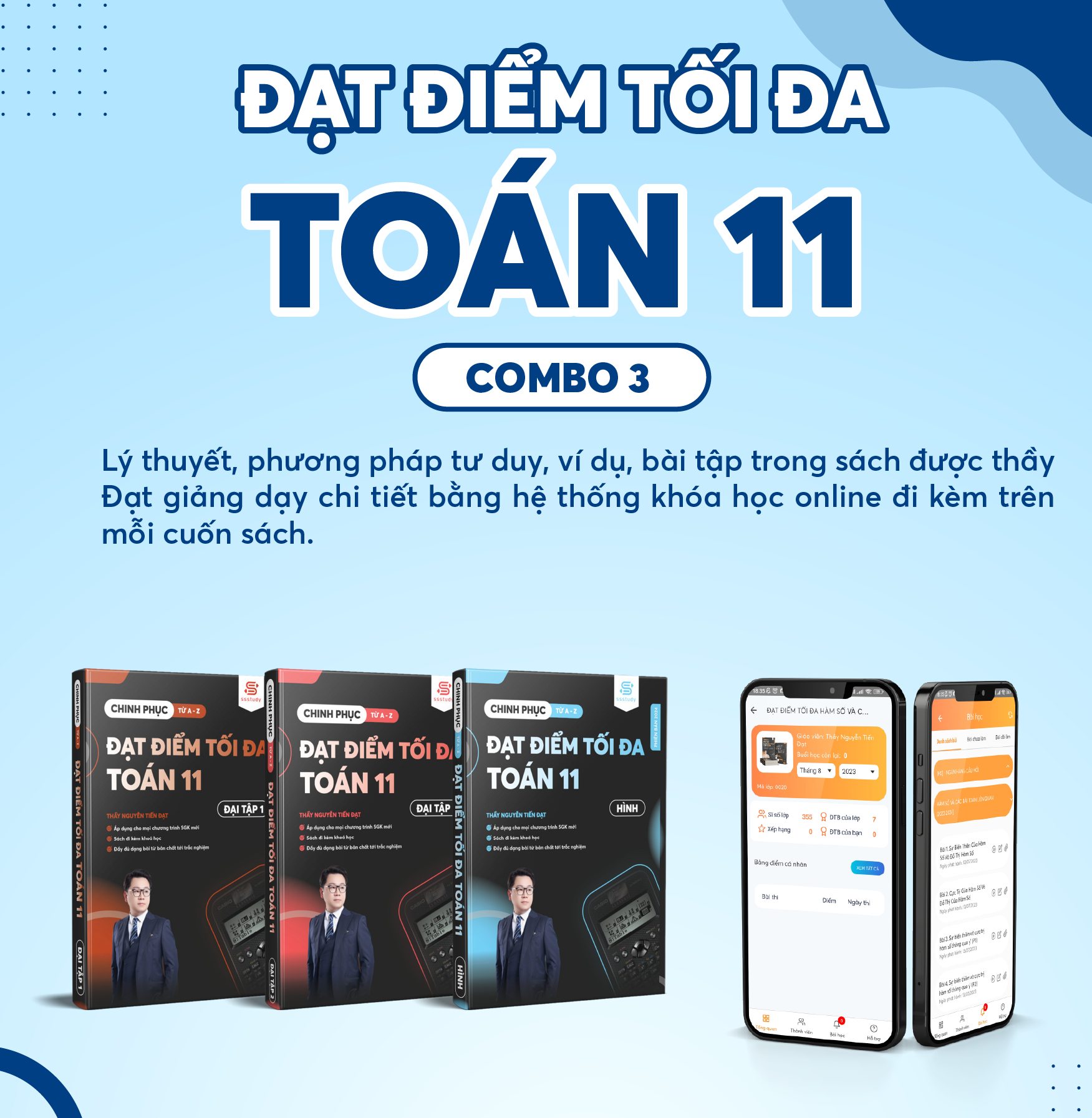 Mô tả 2K8: Combo 3 Cuốn Sách Chuyên Đề Môn Toán 11 - Biên Soạn bởi thầy Nguyễn Tiến Đạt - 1