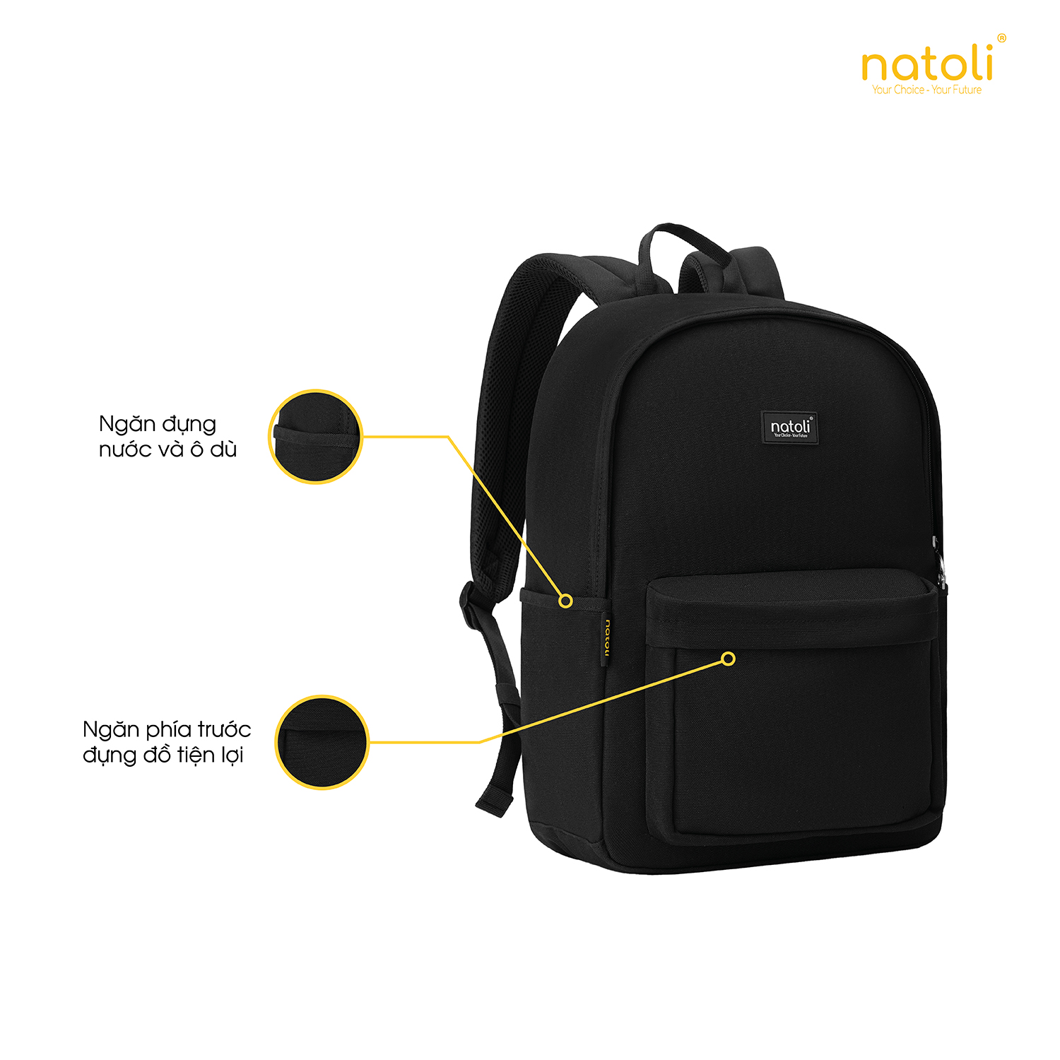 Balo NATOLI Basic Backpack B2 - Chi tiết