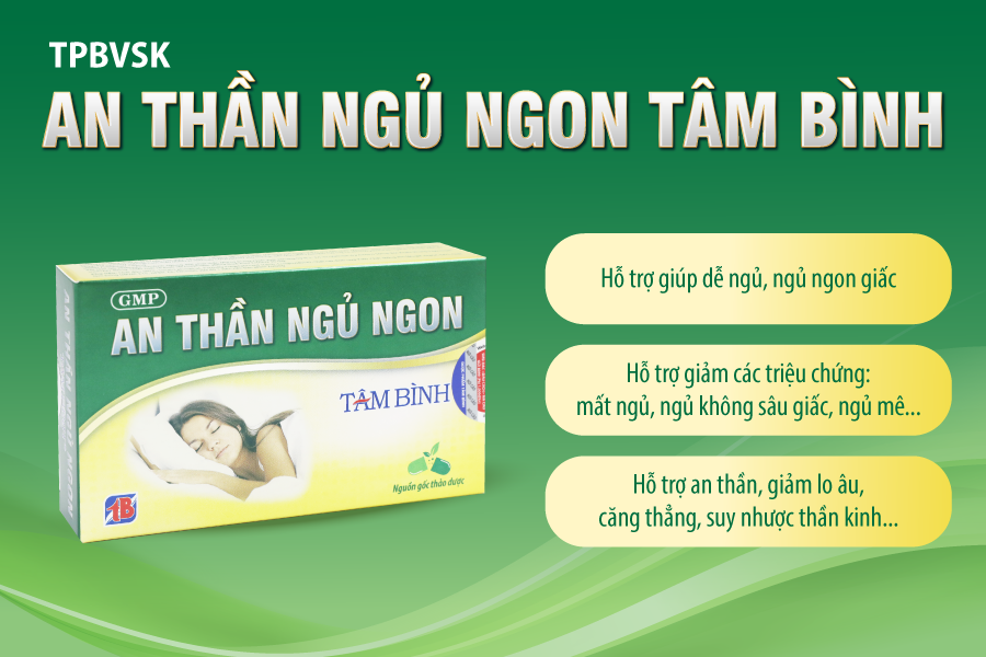 Mô tả An thần ngủ ngon Tâm Bình 30v - Hỗ trợ giảm mất ngủ, ngủ không sâu giấc, lo âu, căng thẳng, giảm stress - 1