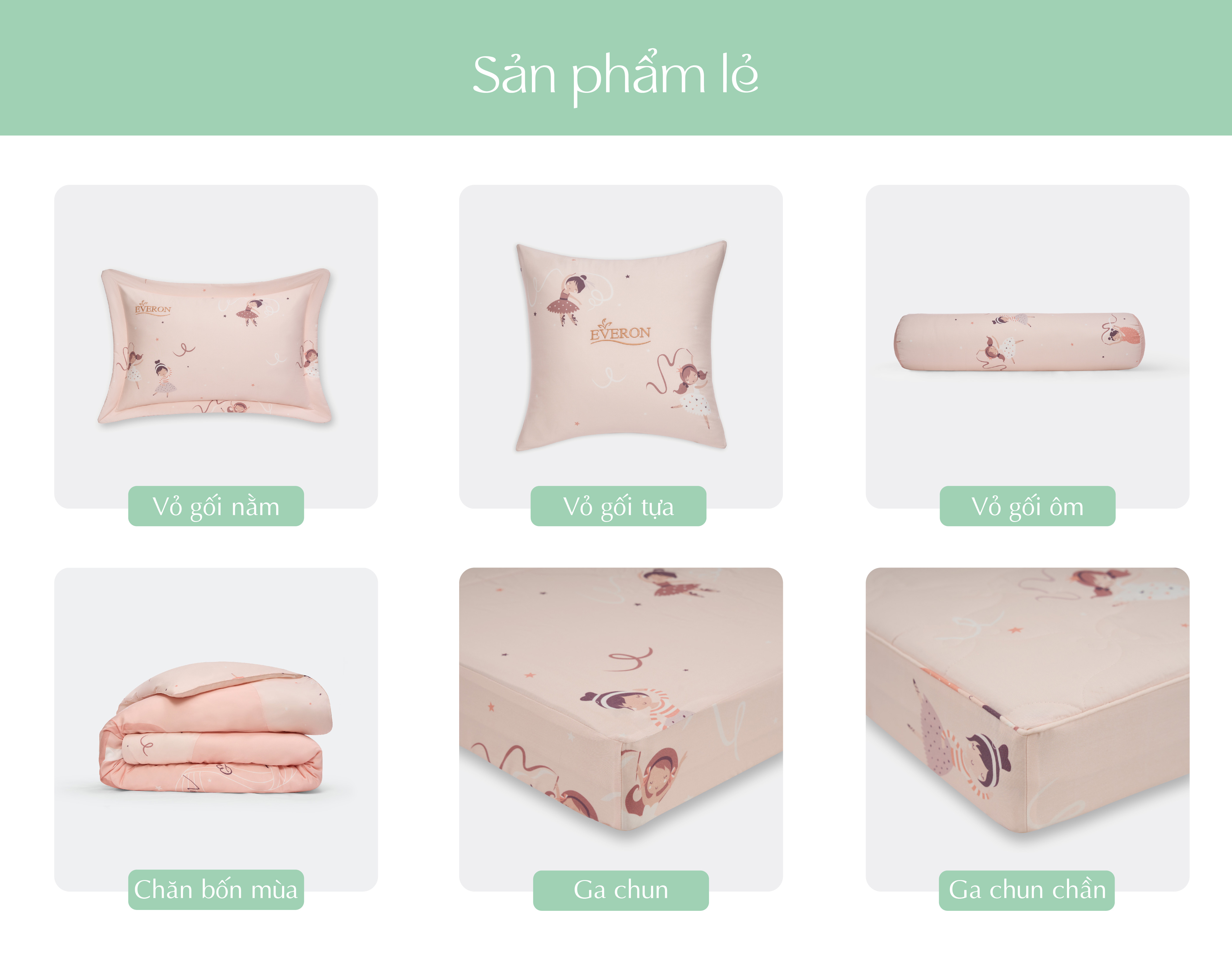 Mô tả Bộ chăn ga gối Vũ Điệu Dịu Dàng - CPM25203 Everon ( chất liệu Modal, họa tiết in) BST2025 - 3