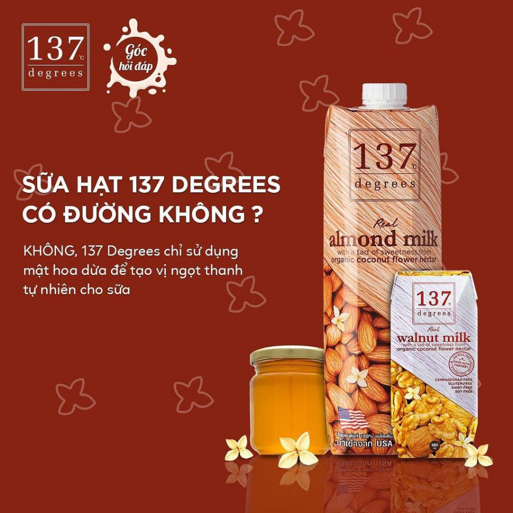 Thành phần Sữa Hạt Hạnh Nhân 137 Degrees