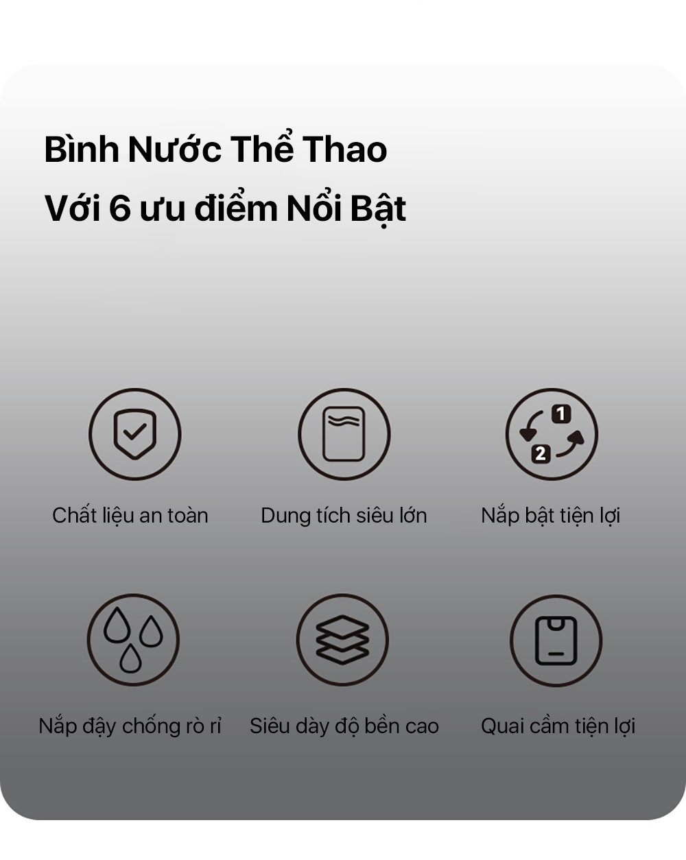 Mô tả Dung tích lớn cùng bình nước thể thao phong cách mới - 2