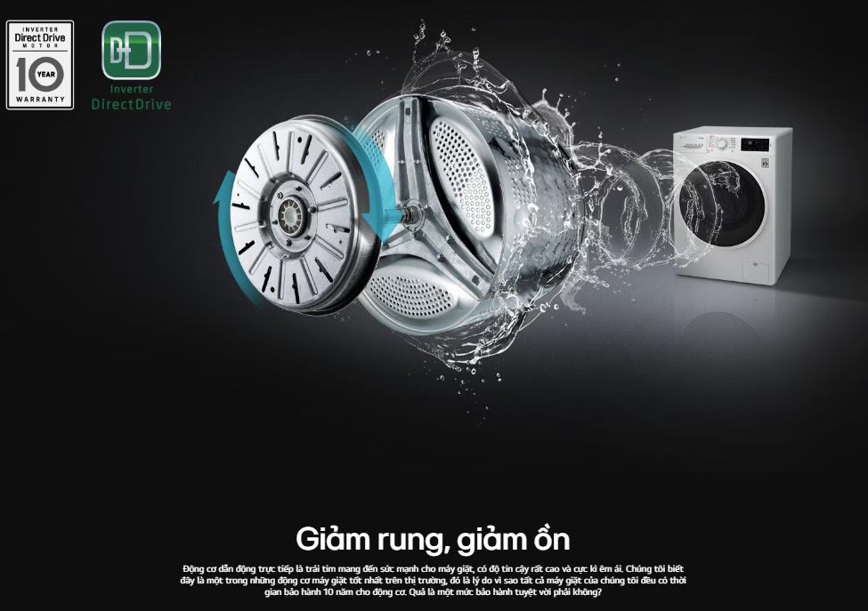 Mô tả Máy giặt lồng ngang Inverter hơi nước 9kg màu trắng FB1209S6W1 - Miễn phí lắp đặt - 7
