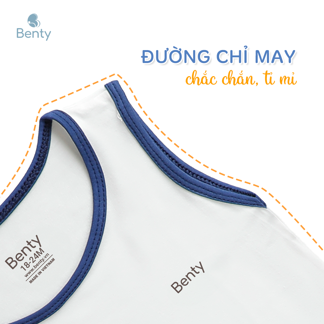 Mô tả Bộ ba lỗ phối viền BENTY in hình BT098 Chef Dog đáng yêu, chất vải cao cấp, thấm hút mồ hôi tốt - 4