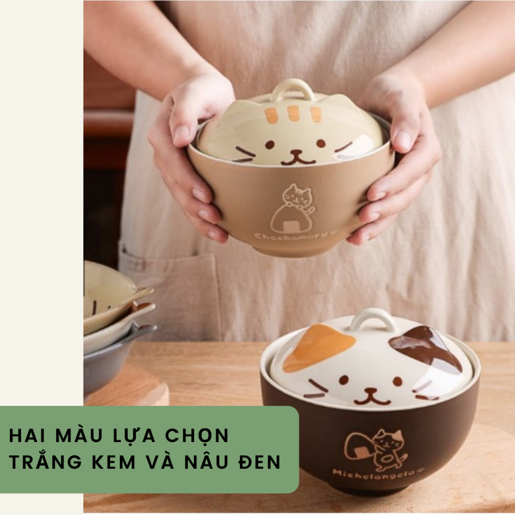 Tô ăn mì cute có nắp, tô gốm sứ phong cách Nhật Bản | Shopee Việt Nam