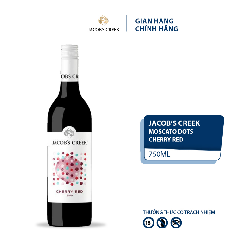Mô tả Rượu Vang Đỏ Jacob's Creek Cherry Red 750ml 12.5% Không Kèm Hộp - 1