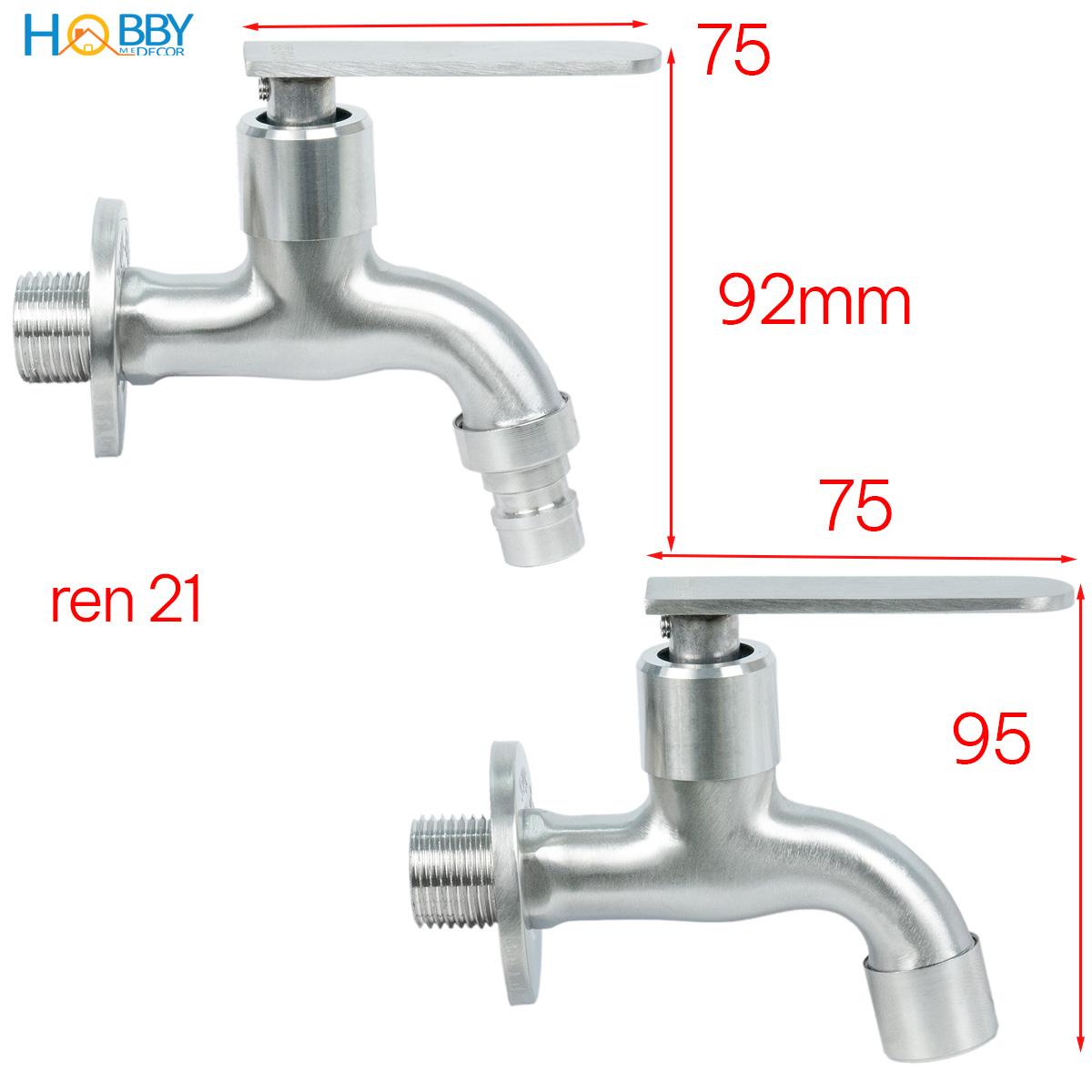 Mô tả Vòi xả hồ cấp nước máy giặt xả rửa sàn inox 304 Hobby home decor VIN2 - 5