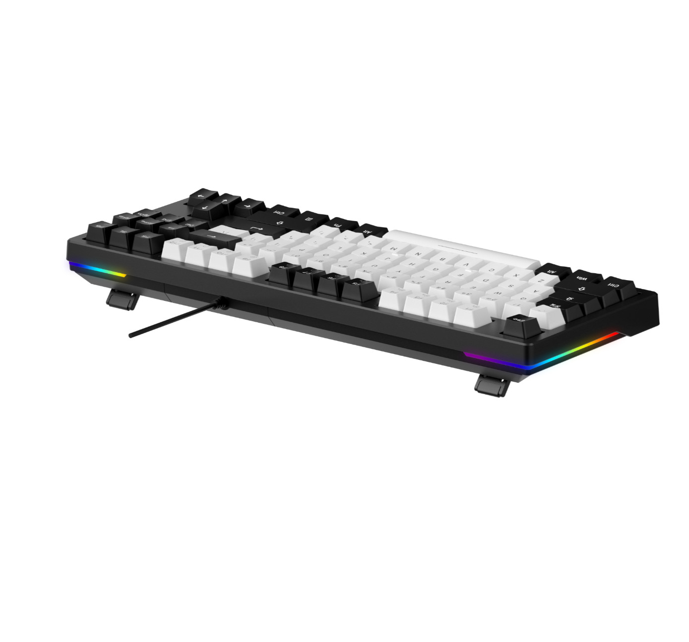 Mô tả Bàn phím cơ DAREU EK87 V2 Gray Black (2 sides RGB strip, Multi-Led, PBT Double Shot OEM profile) - 2