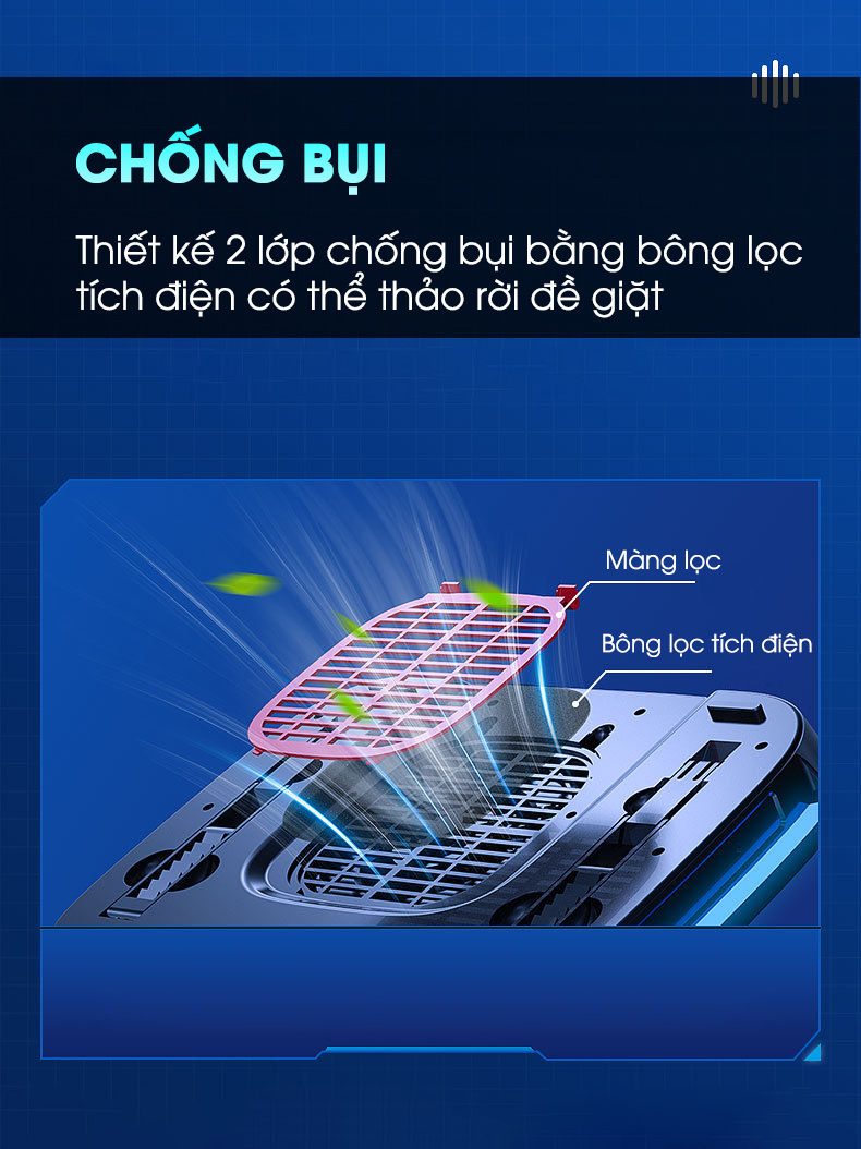 Mô tả Đế tản nhiệt laptop gaming MEMO FL08 hơn 15 chế độ gió 7 mức điều chỉnh độ cao tăng fps máy tính chiến game LOL Valo - 8