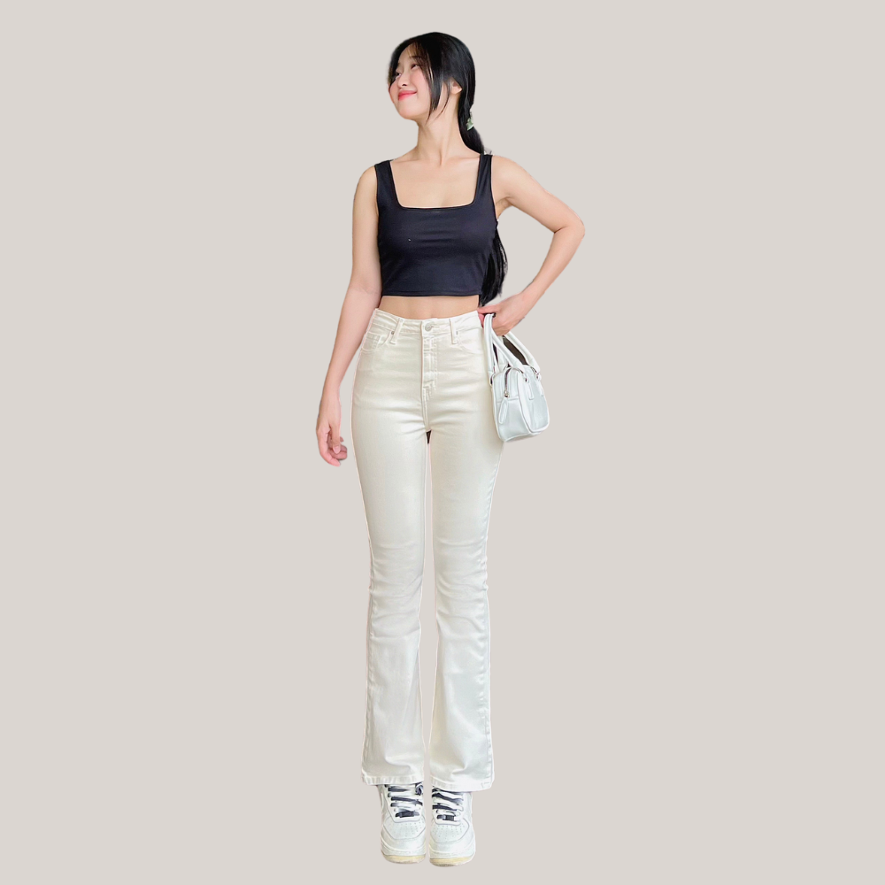 Quần jean ống loe màu vừa TTTHAO