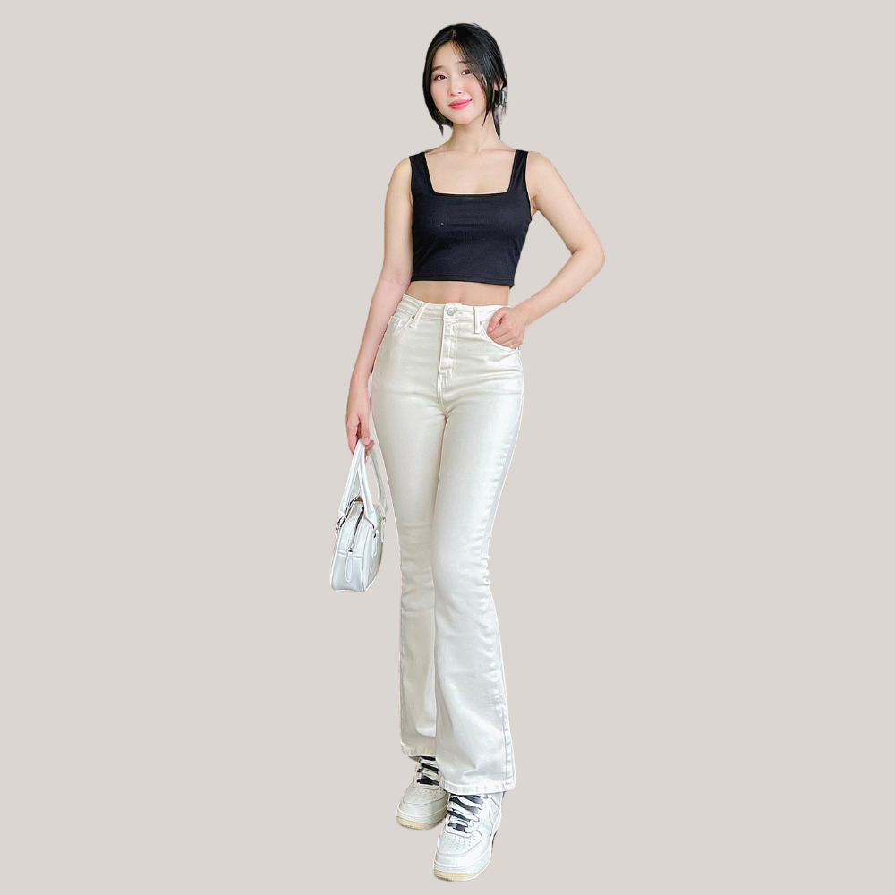 Dáng quần jean ống loe TTTHAO khi mặc