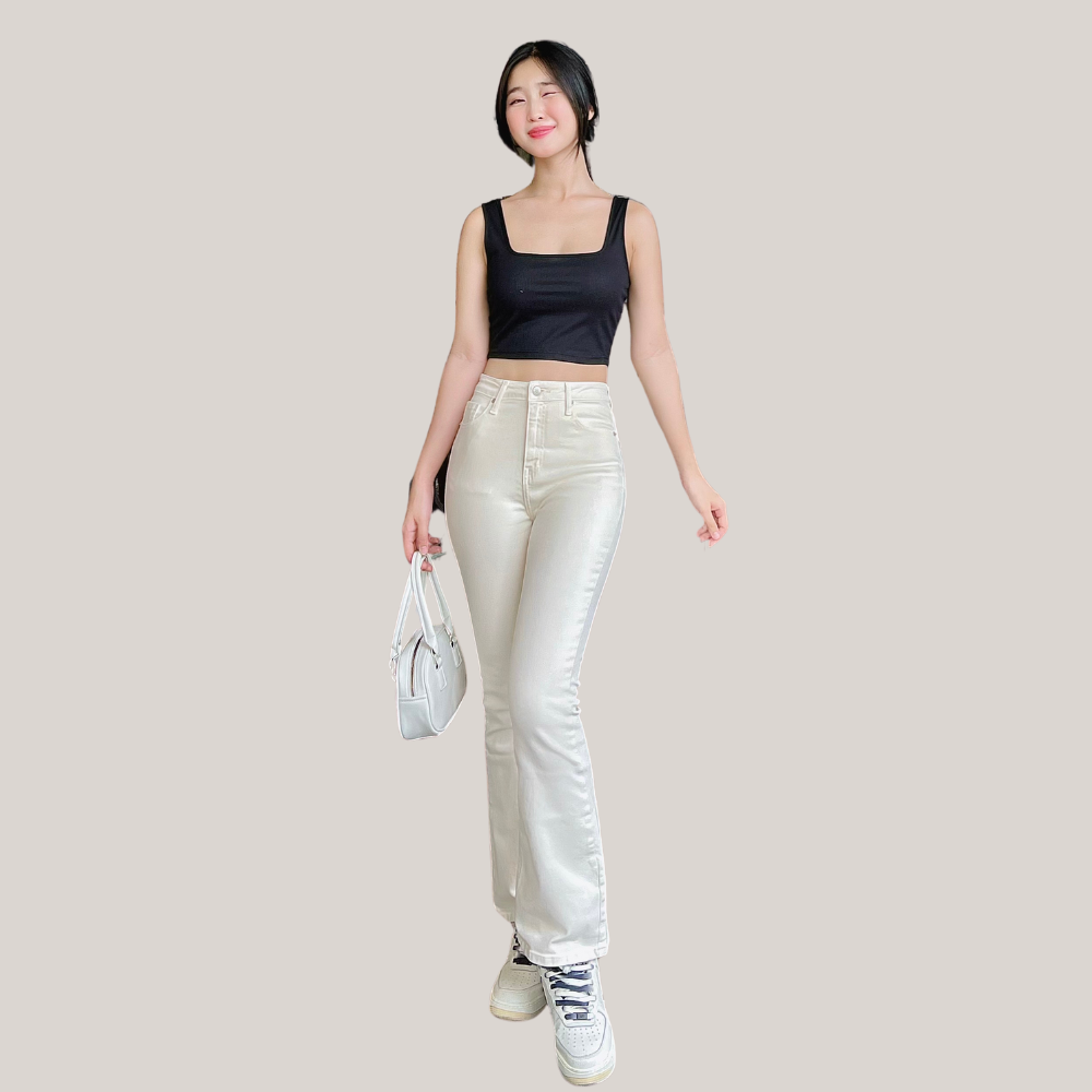 Chi tiết cạp quần jean ống loe TTTHAO