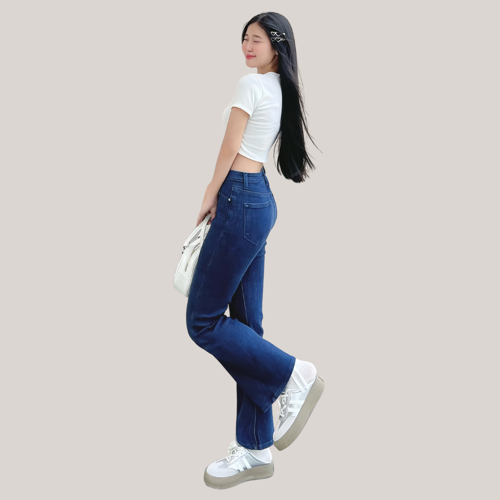 Chi tiết ống quần jean loe TTTHAO