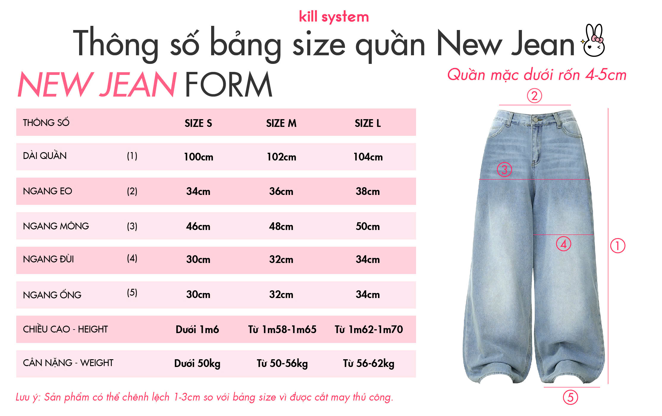 Mô tả Quần Jeans wash 𝐊𝐢𝐥𝐥𝐬𝐲𝐬𝐭𝐞𝐦 ống rộng New Jean quần bò wash màu unisex thời trang nam nữ - 1