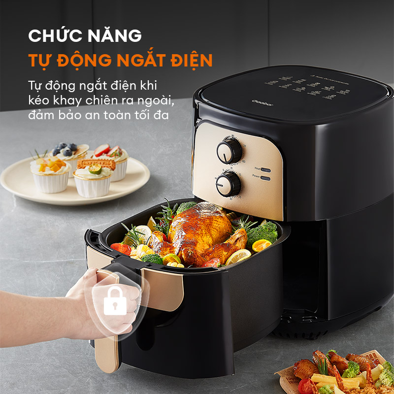 Nồi chiên không dầu Gaabor AF65M-BK01A