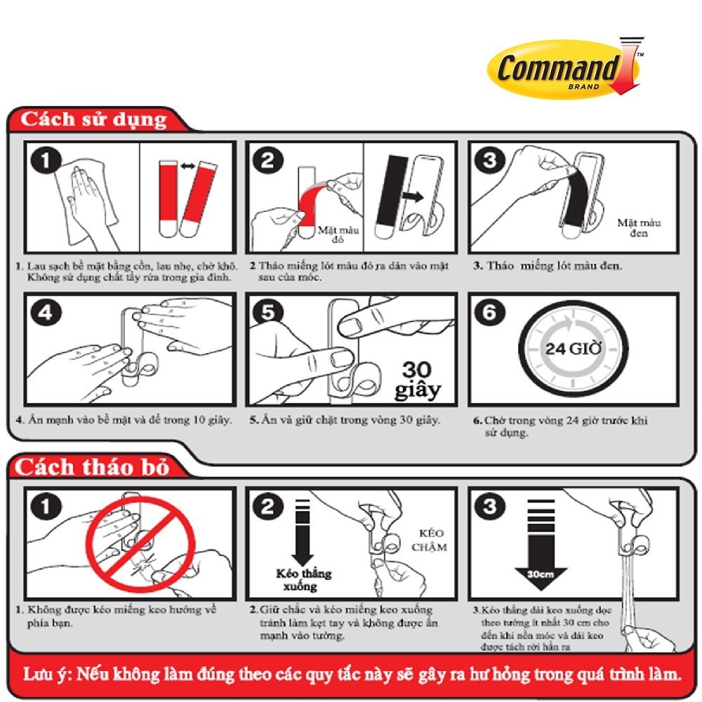 Móc dán tường kiểu vuông 3M COMMAND™ 17501ANZ, 900 g, 2 cái/vỉ | Shopee ...