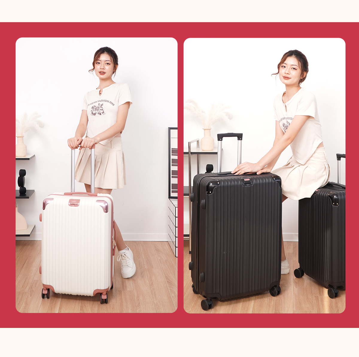 Mô tả Vali Kéo Du Lịch Bamozo 8809 Size 20/24/28 Chống Va Đập Chống Trầy Xước Bảo Hành 5 Năm - 6