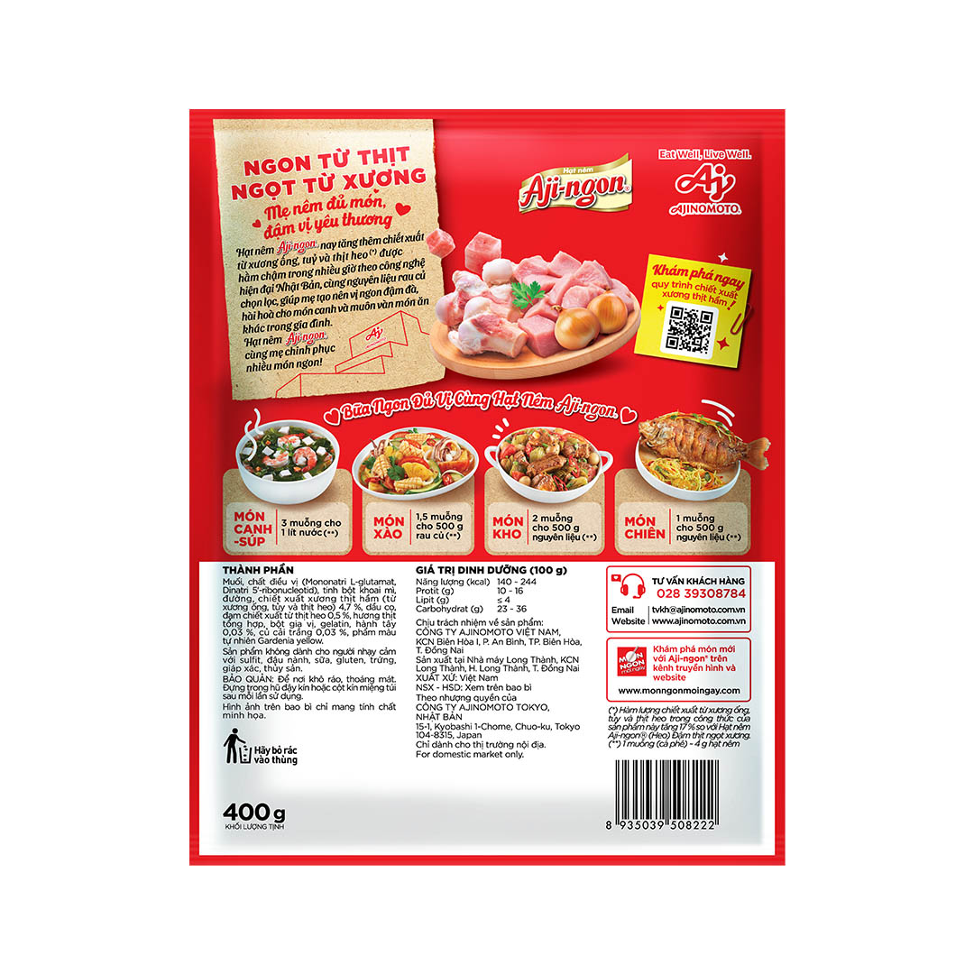 Mô tả Combo 3 Gói Hạt Nêm Aji-ngon® 400g/Gói - 2