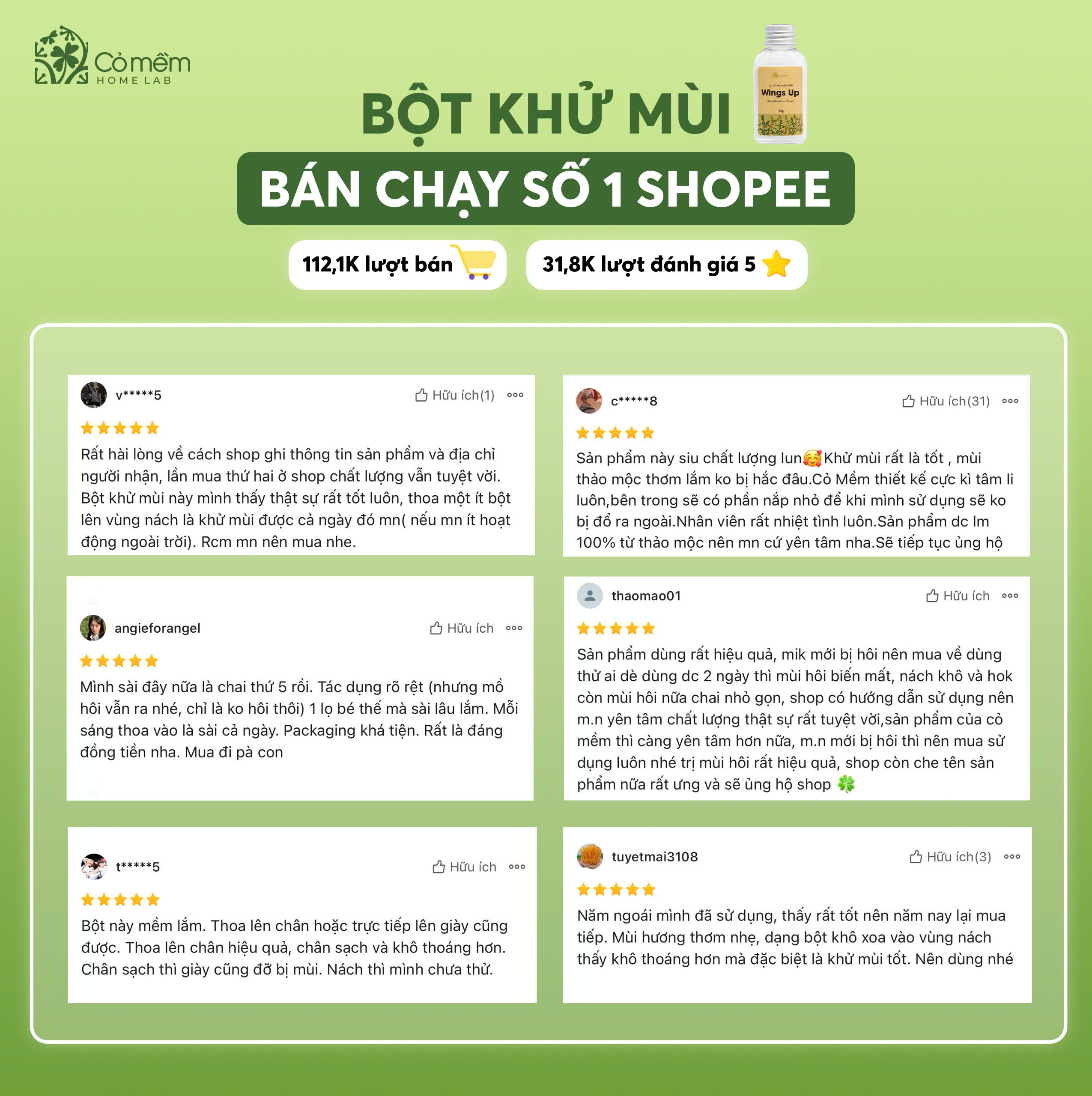 Mô tả Bột Khử Mùi Wings Up Khử Mùi Hôi Chân Hôi Nách Giày Giảm Tiết Mồ Hôi Hôi Cỏ Mềm 25g - 5