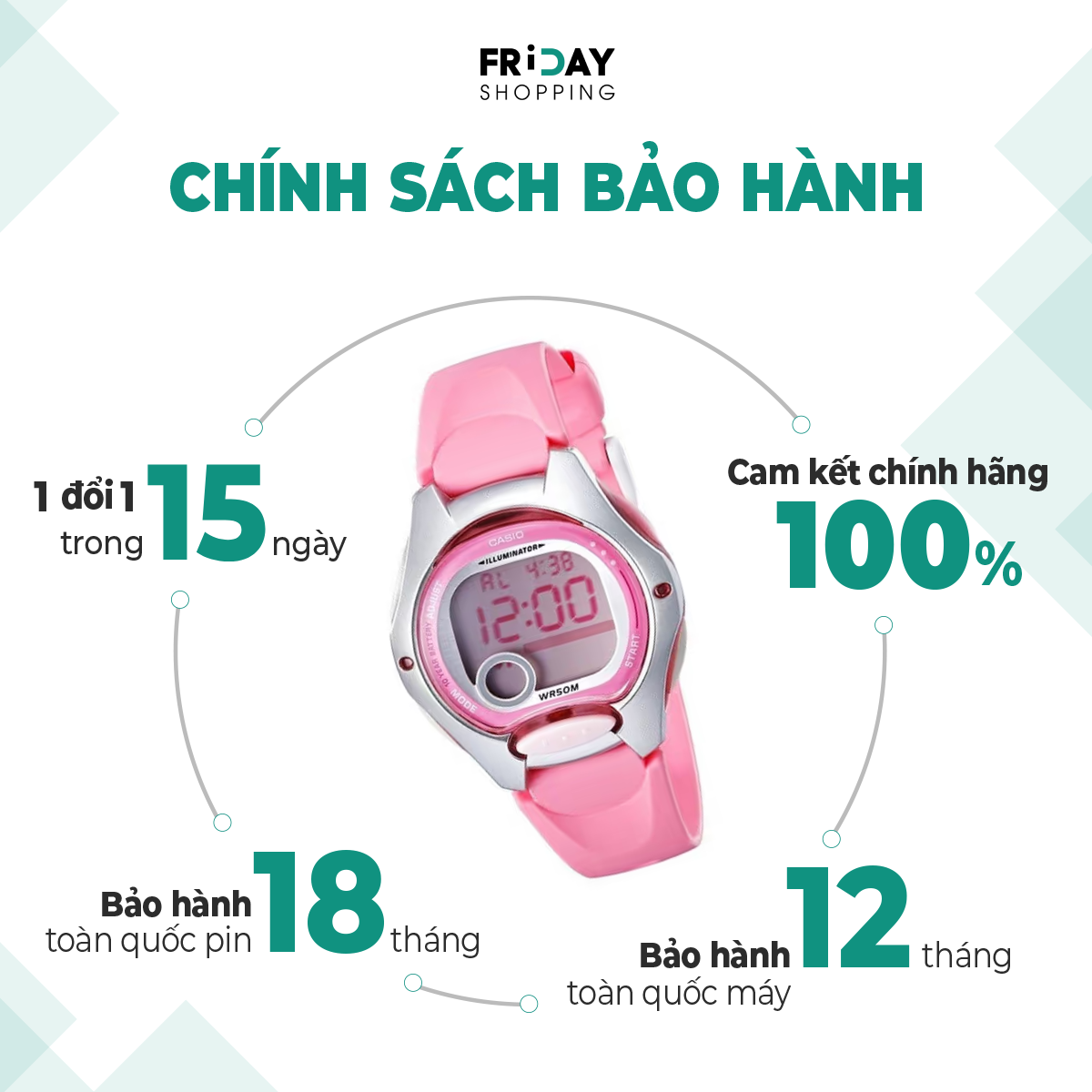 Mô tả Đồng Hồ Casio Trẻ Em Điện Tử LW-200-4BVDF Dây Cao Su Chính Hãng Cho Bé Gái - 3