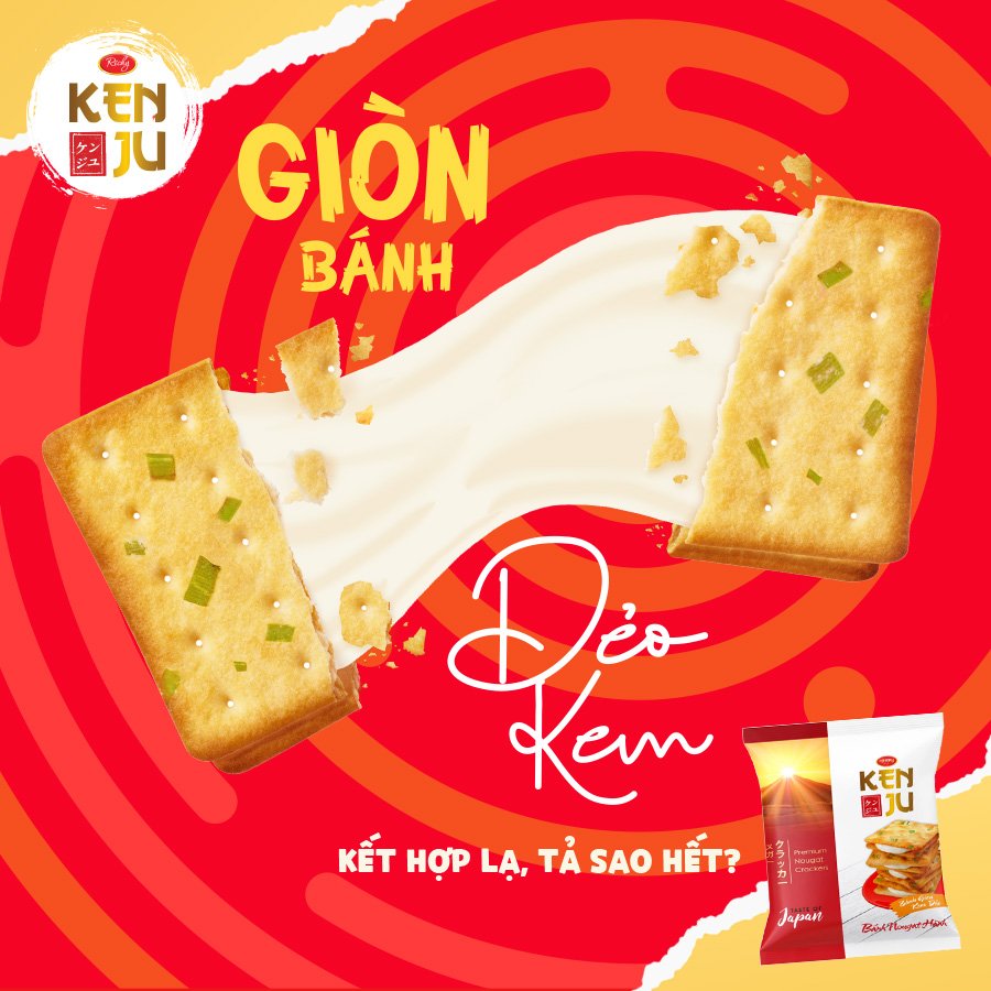 Mô tả Combo 3 Bánh Richy Kenju kem dẻo 186gr - 1