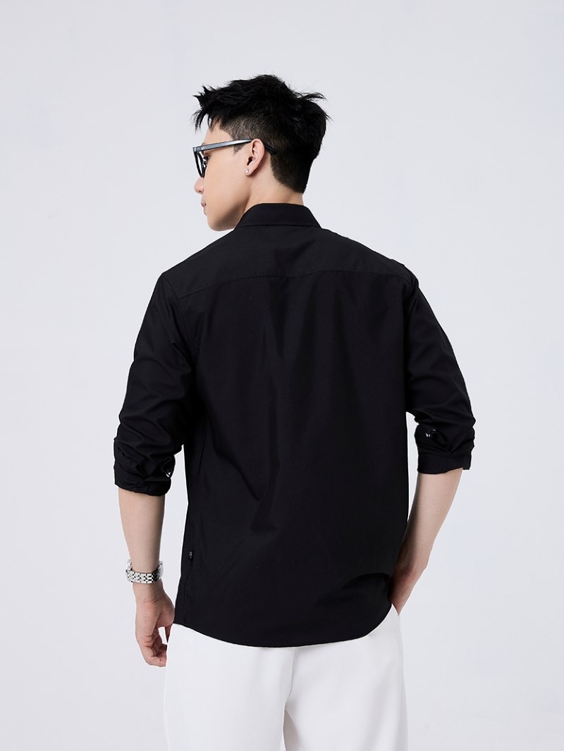 Mô tả Áo Sơ Mi Nam Cổ Bẻ Tay Dài Sợi Nhân Tạo Thấm Hút Thời Trang Thương Hiệu Y2010 Non Branded 19 24012 |YaMe| - 4