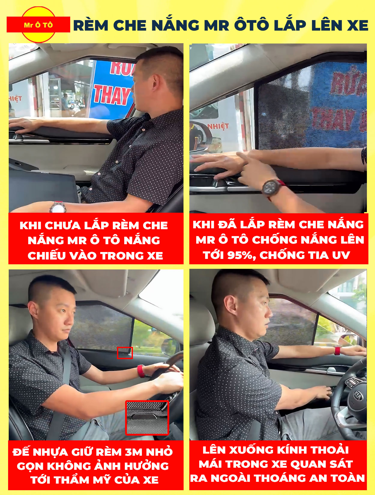 Rèm Che Nắng Xe MITSUBISHI XFORCE Loại 1 MR Ô.TÔ Chống Tia, UV Tia Cực ...