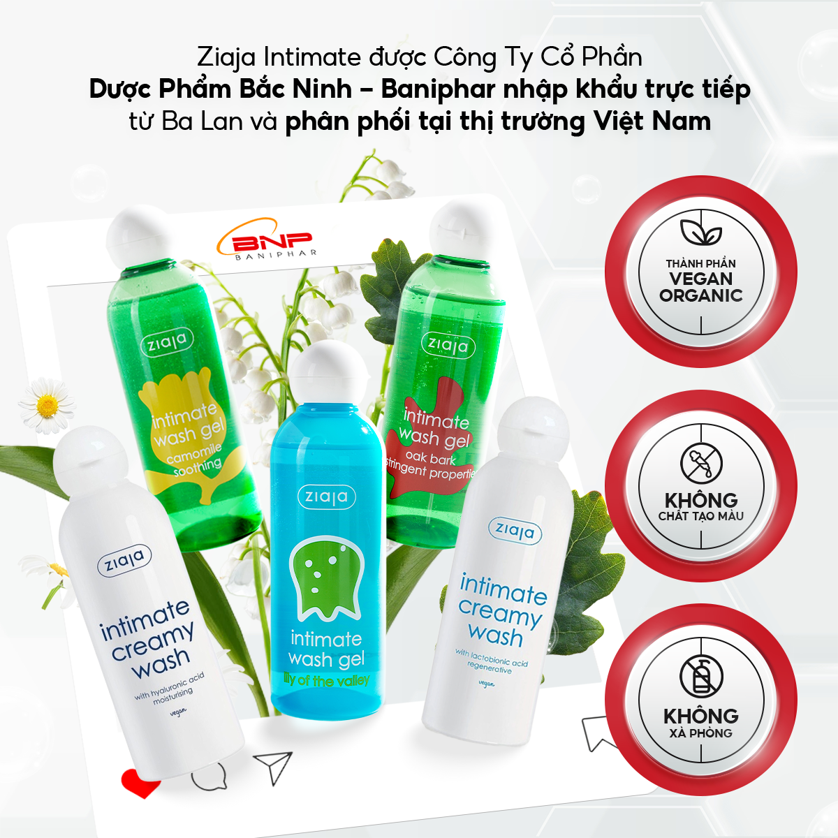 Mô tả Dung dịch vệ sinh phụ nữ Intimate Ziaja bổ sung Hyaluronic dưỡng ẩm dịu nhẹ, khử mùi hôi, ổn định độ pH 200ml - 2
