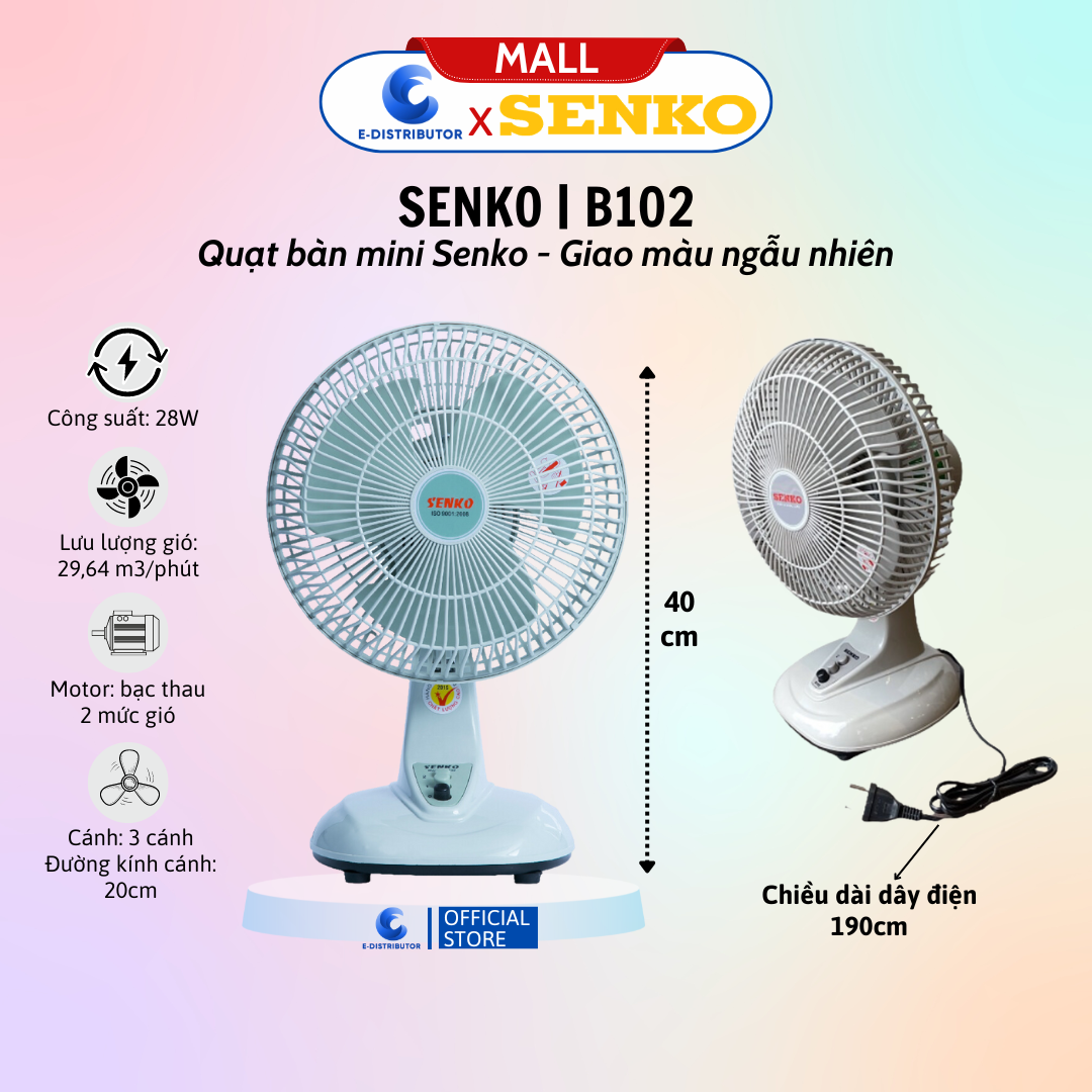 Mô tả Quạt bàn mini SENKO B102 - màu ngẫu nhiên - 1