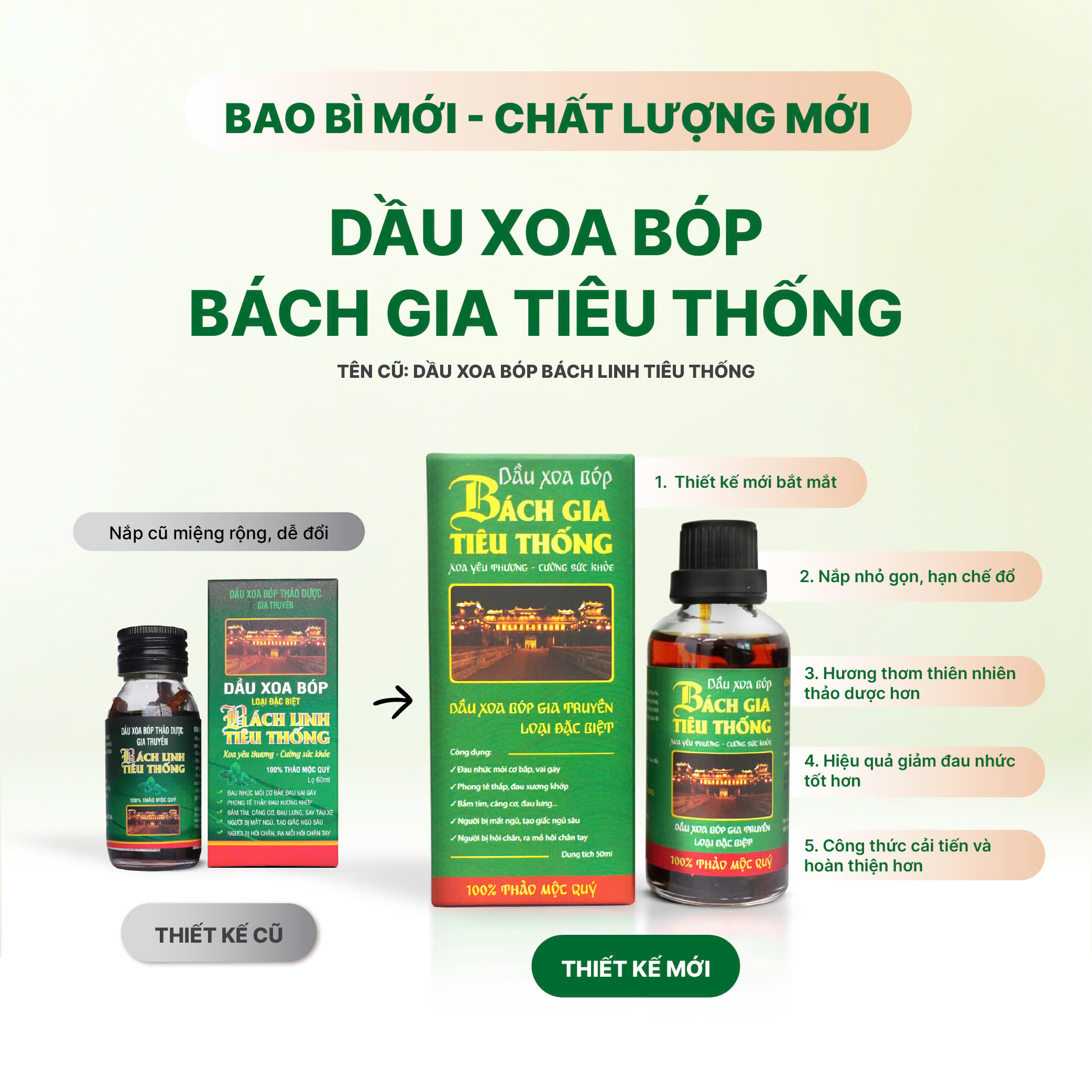 Mô tả Dầu nóng xoa bóp xương khớp thảo dược Bách gia tiêu thống (Nóng nhiều) - Giảm đau khớp, cổ vai gáy - 4
