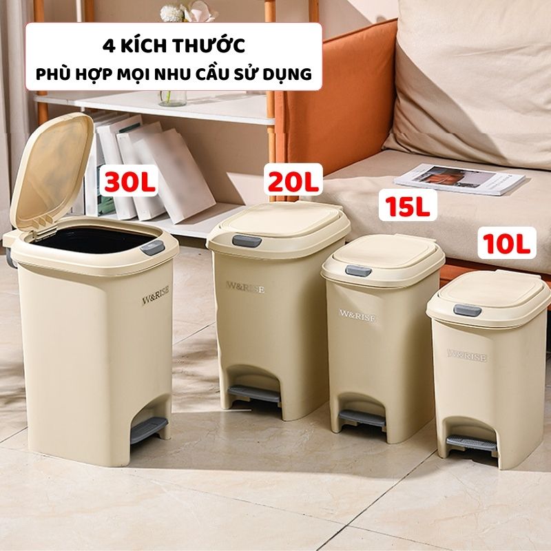 Thùng Đựng Rác Đạp Chân 20, 30L, Thùng Rác Có Nắp Đậy Chống Mùi, Thùng ...