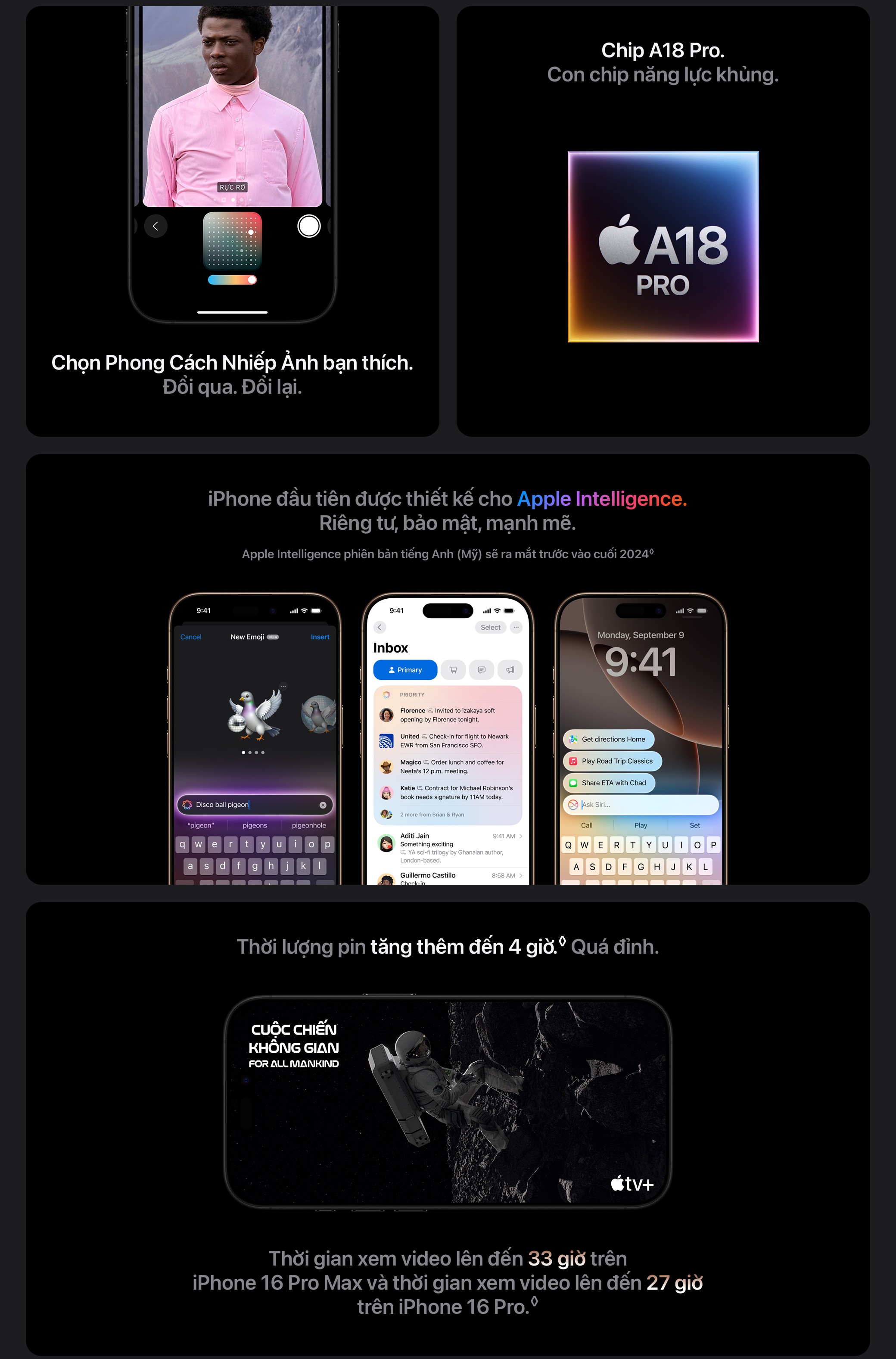 Mô tả Điện thoại Apple iPhone 16 Pro 256GB - 3