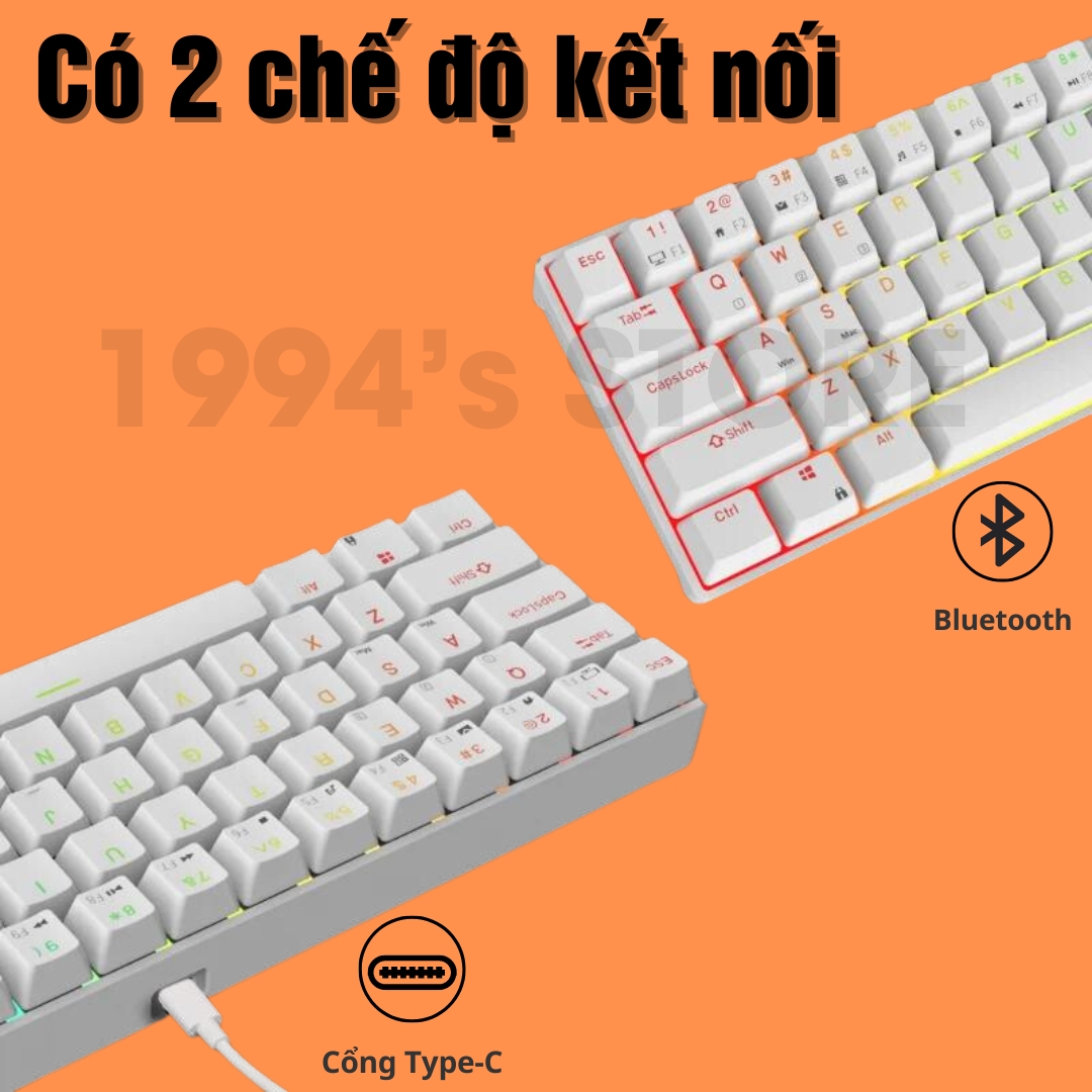 Royal Kludge RK855 Led RGB - Hotswap l Bàn phím cơ chơi game không dây ...