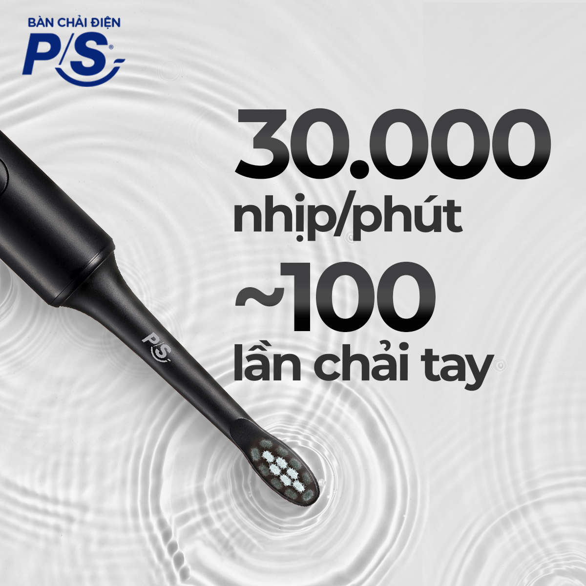 Mô tả Bộ bàn Chải Điện P/S Sonic Expert Chuyên Gia Sóng Âm - Công Nghệ Sóng Âm, Chải Sạch Mảng Bám Tới 8X - 3