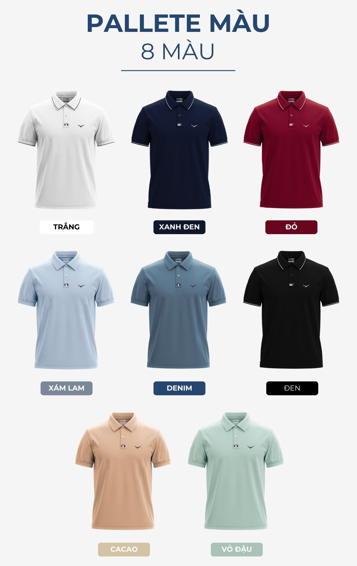 Bảng size áo Polo nam SIXMEN