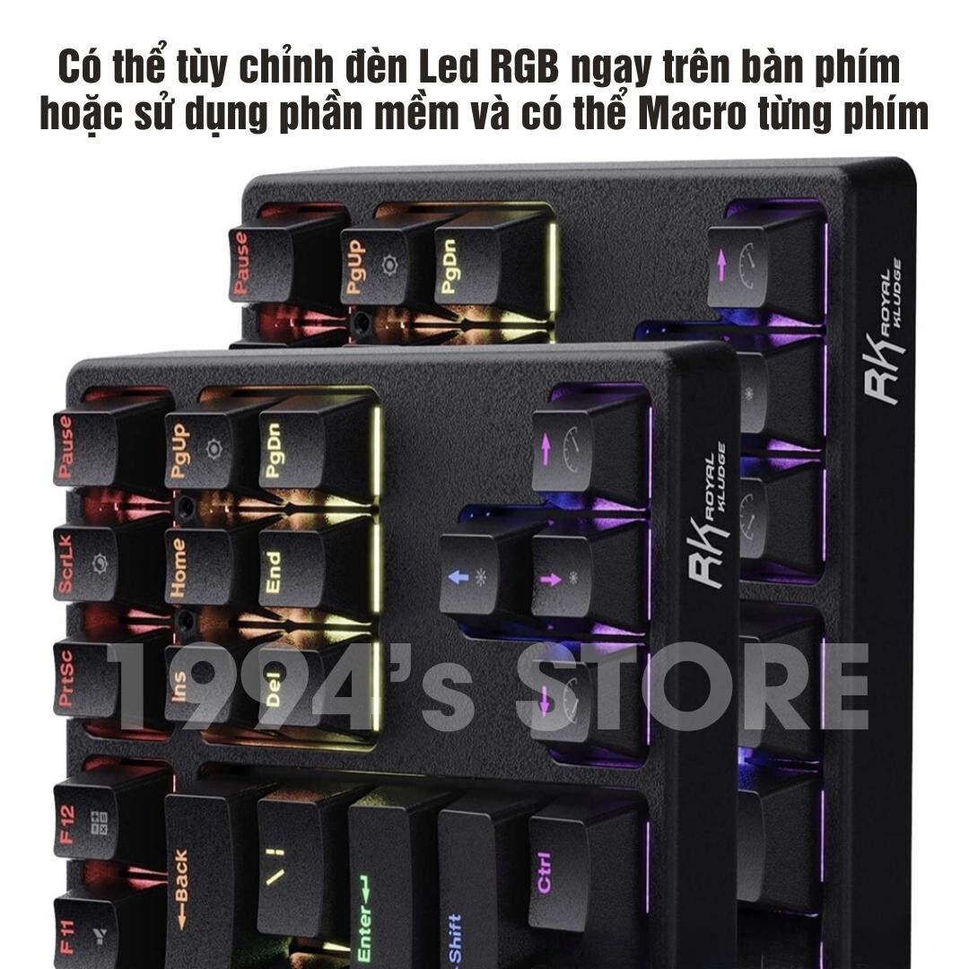 [RK87 Led RGB - HOTSWAP] Bàn Phím Cơ Không Dây TKL RK987 Version 4 - 3 ...