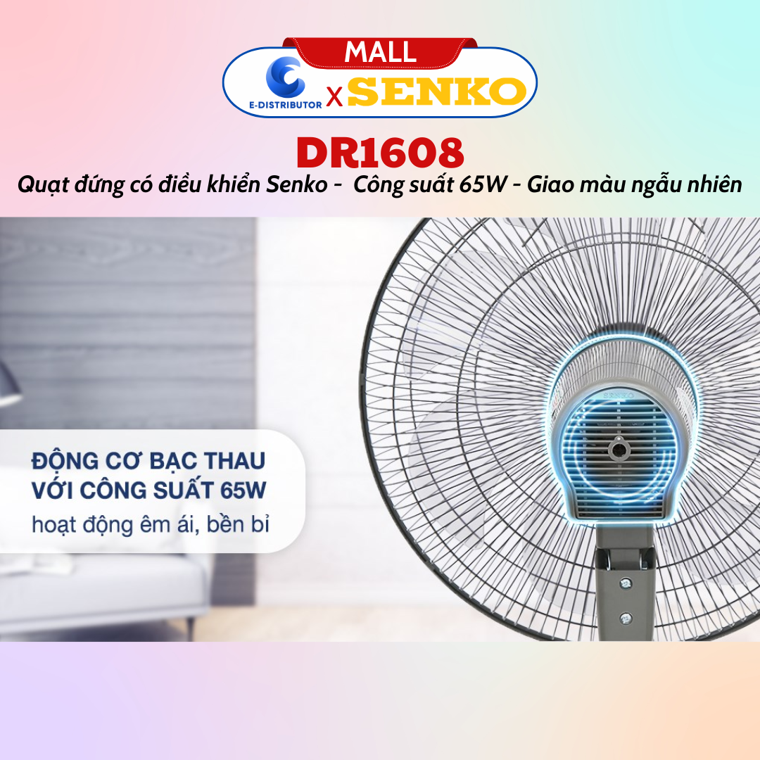 Mô tả Quạt đứng điều khiển từ xa Senko DR1608 - Màu ngẫu nhiên - Hàng Chính Hãng - 3