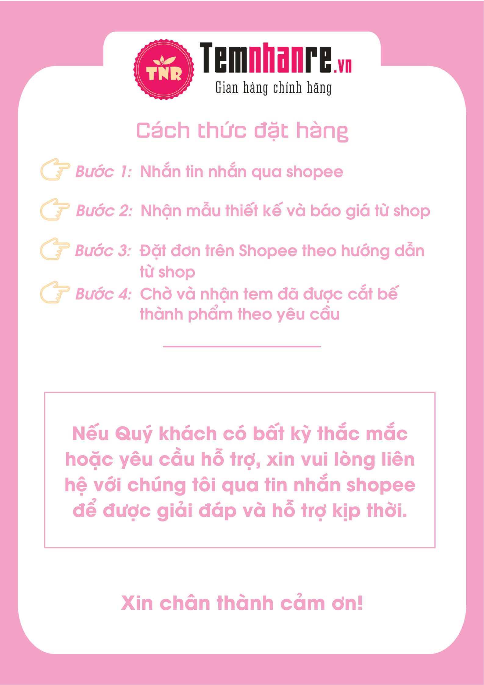 Tem Nhãn Dán Cảm Ơn Anh Shipper A002 Temnhanre.vn Size 7x10 cm Cán Bóng ...