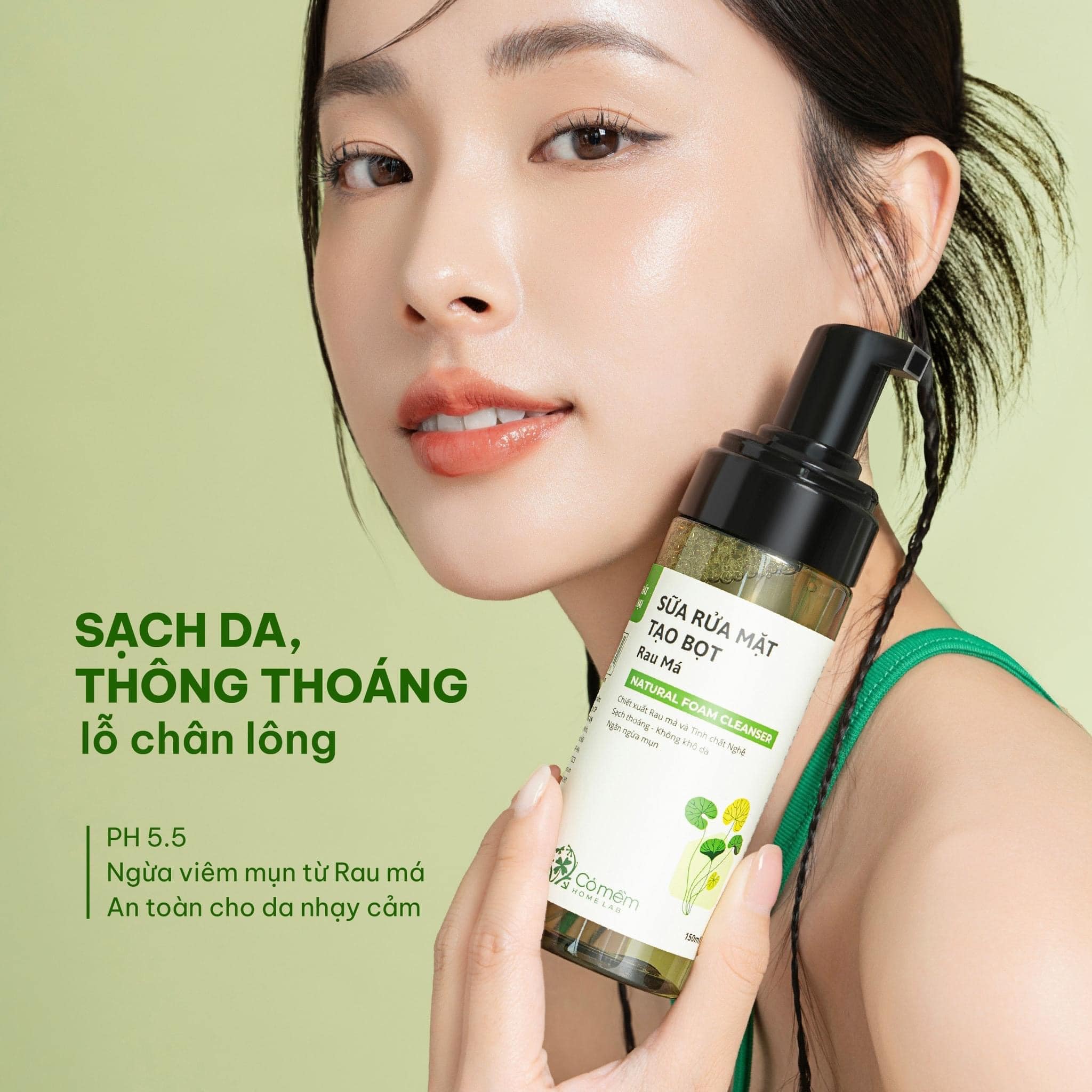 Mô tả Bộ Chăm Sóc Da 2 Bước Nước Tẩy Trang Và Bọt Rửa Mặt Mọi Loại Da Cỏ Mềm 300gr - 1