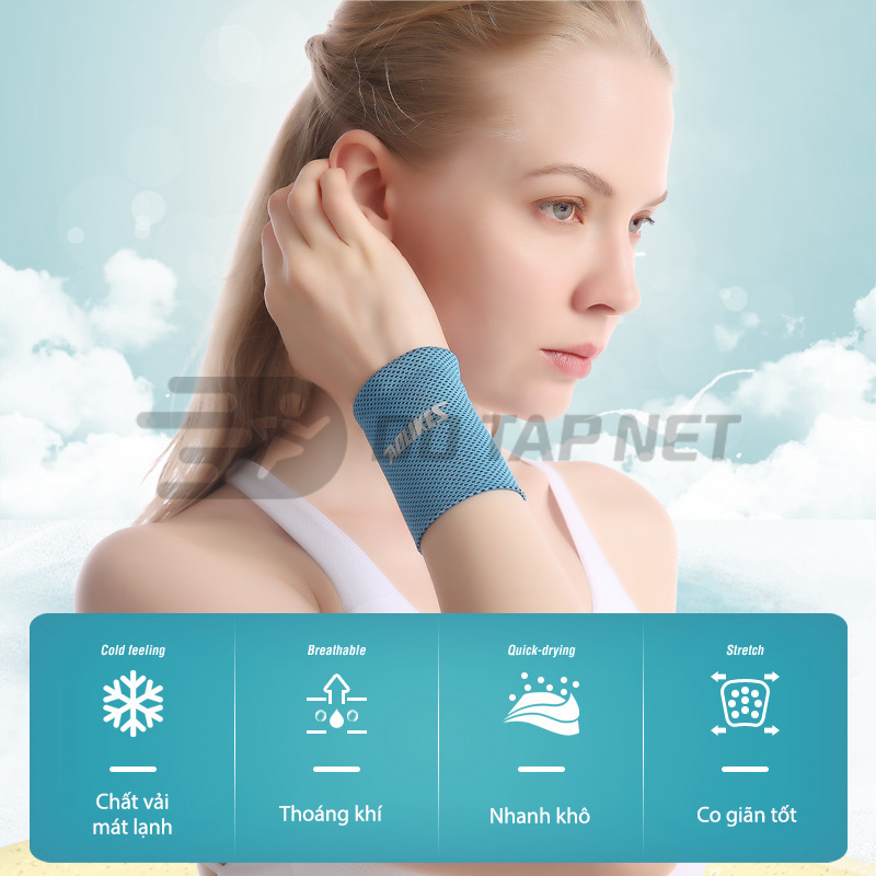 Mô tả Băng Cổ Tay Thấm Mồ Hôi Aolikes Nhanh Khô, Thoáng Khí Chạy Bộ Chơi Thể Thao - 4