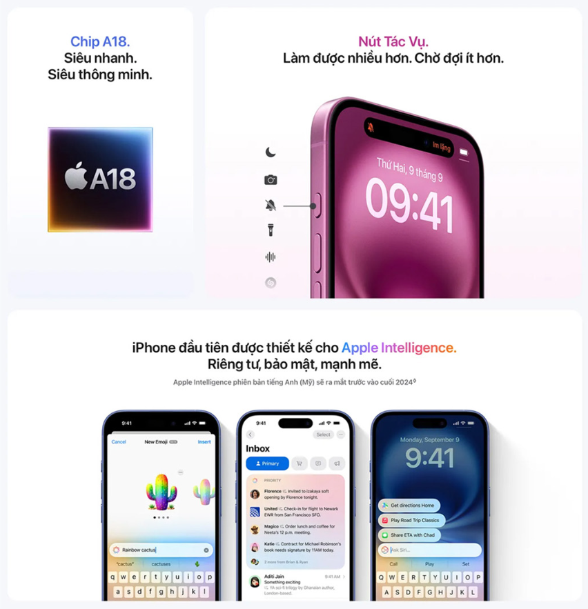 Mô tả Điện thoại iPhone 16 256GB - Hàng chính hãng - 7